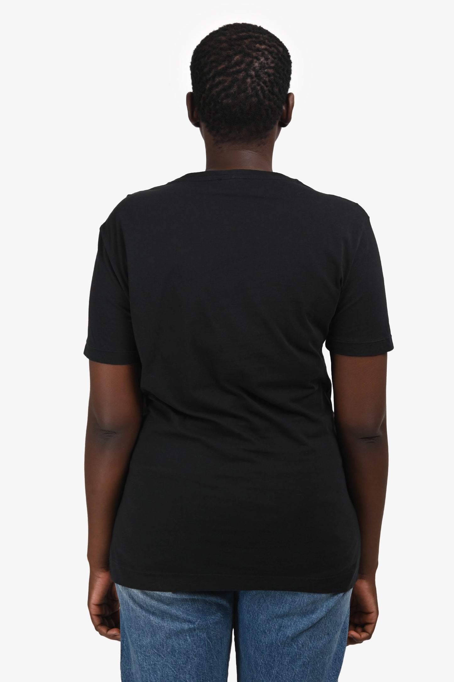 Fendi Black/Yellow Cotton/Leather Monster Crew Neck T-Shirt Size 50