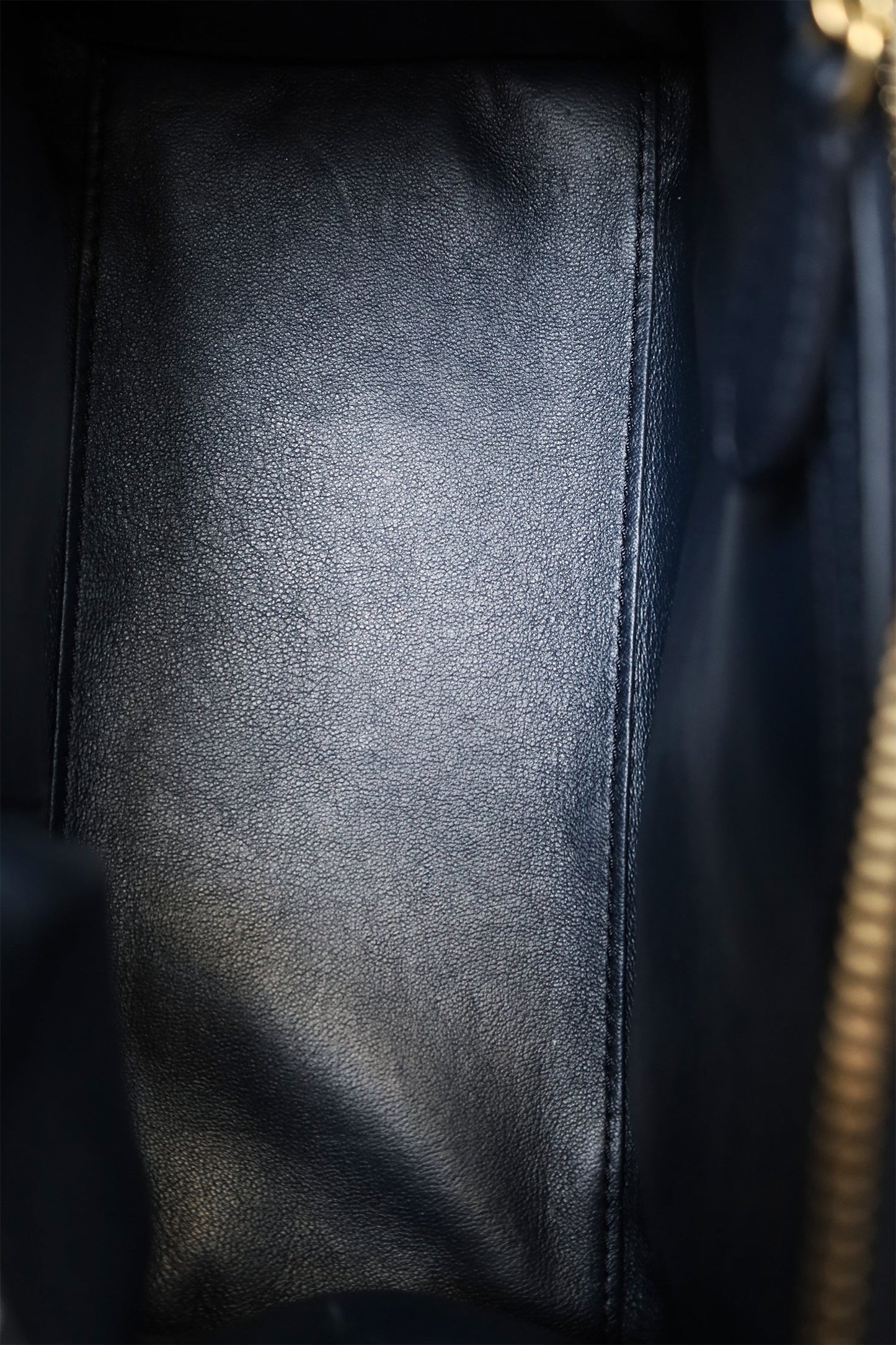 Celine Navy Leather Micro Luggage Tote