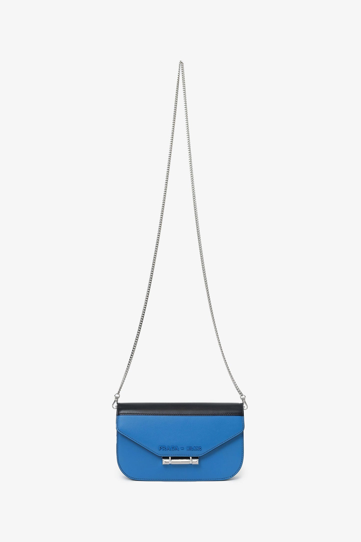 Prada Blue/Black Leather 'Sybille' Crossbody Bag