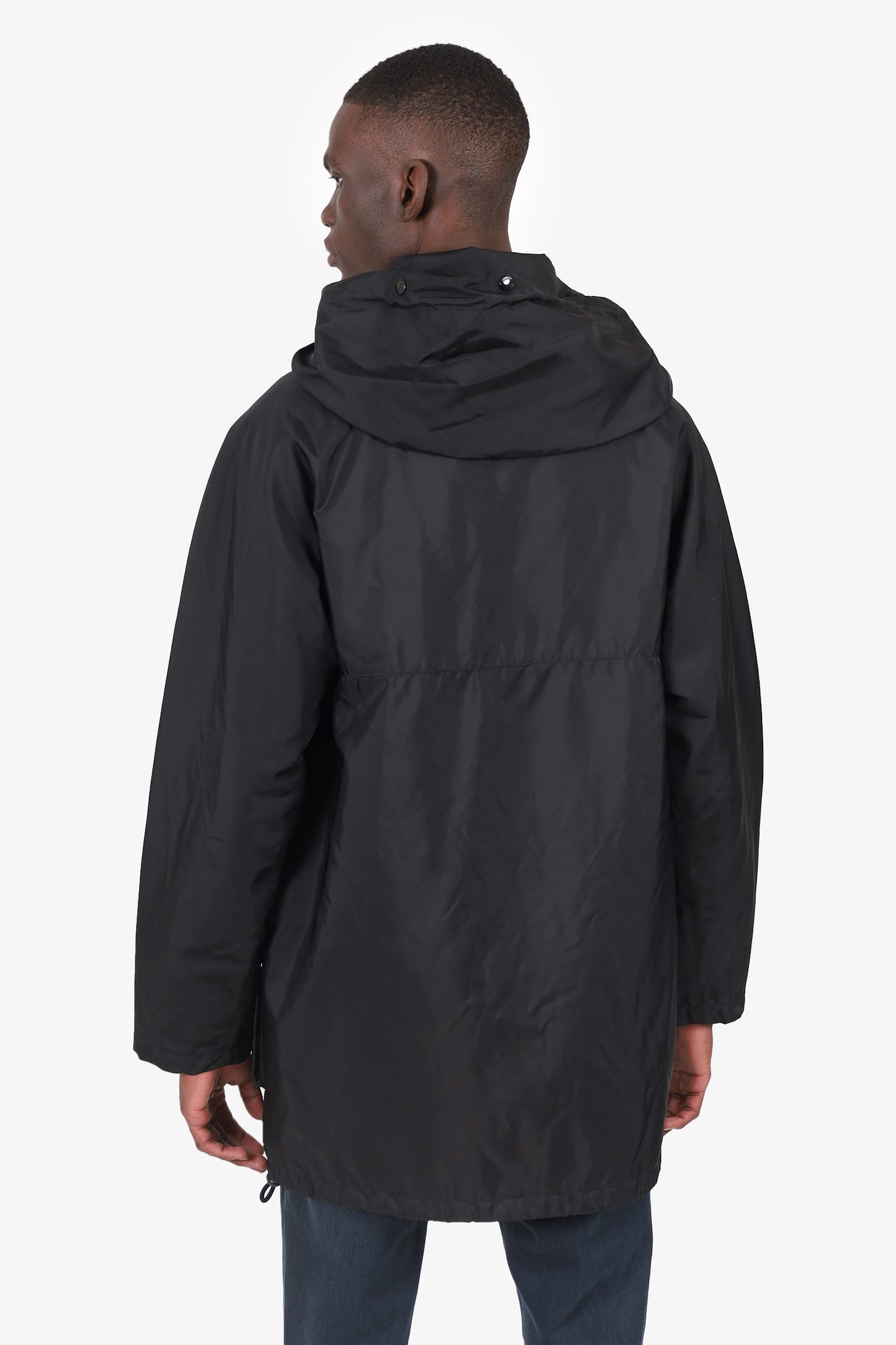 Gucci Black Nylon Hooded Jacket Size 44 Mens