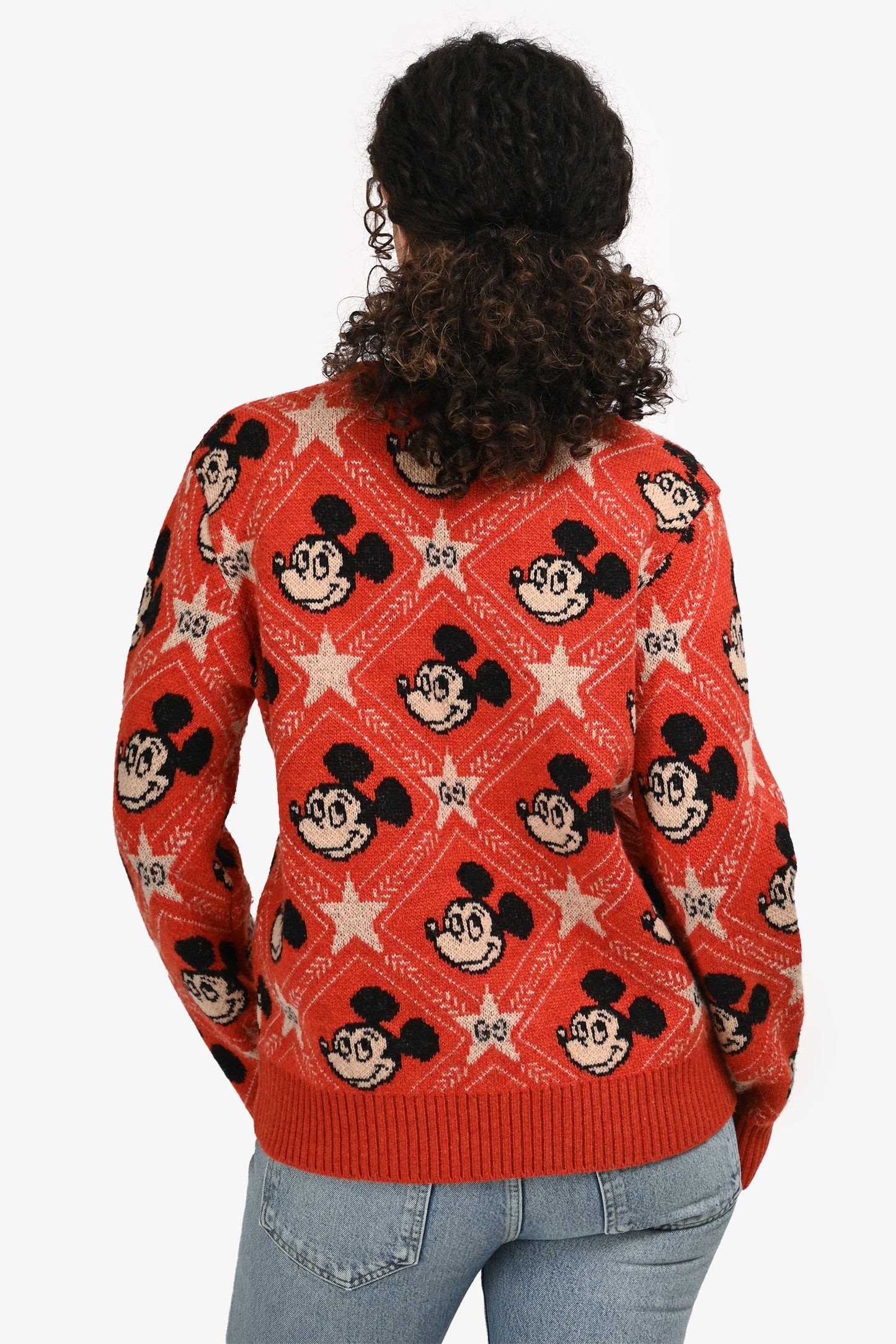 Gucci x Disney Orange Wool/Alpaca Mickey Mo Sweater