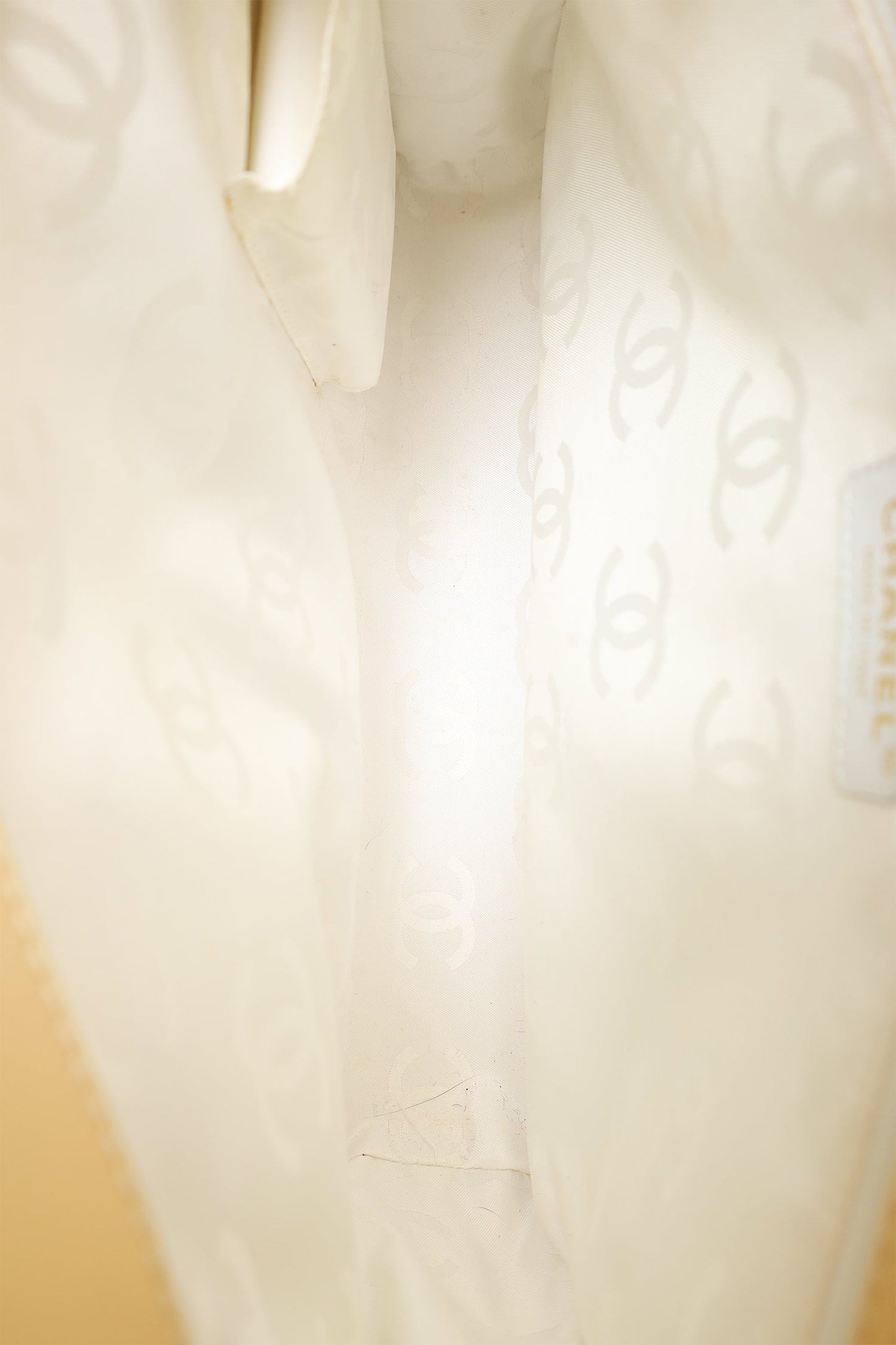 Chanel™ 2004-05 Beige Leather Wild Stitch Surpique Tote Bag