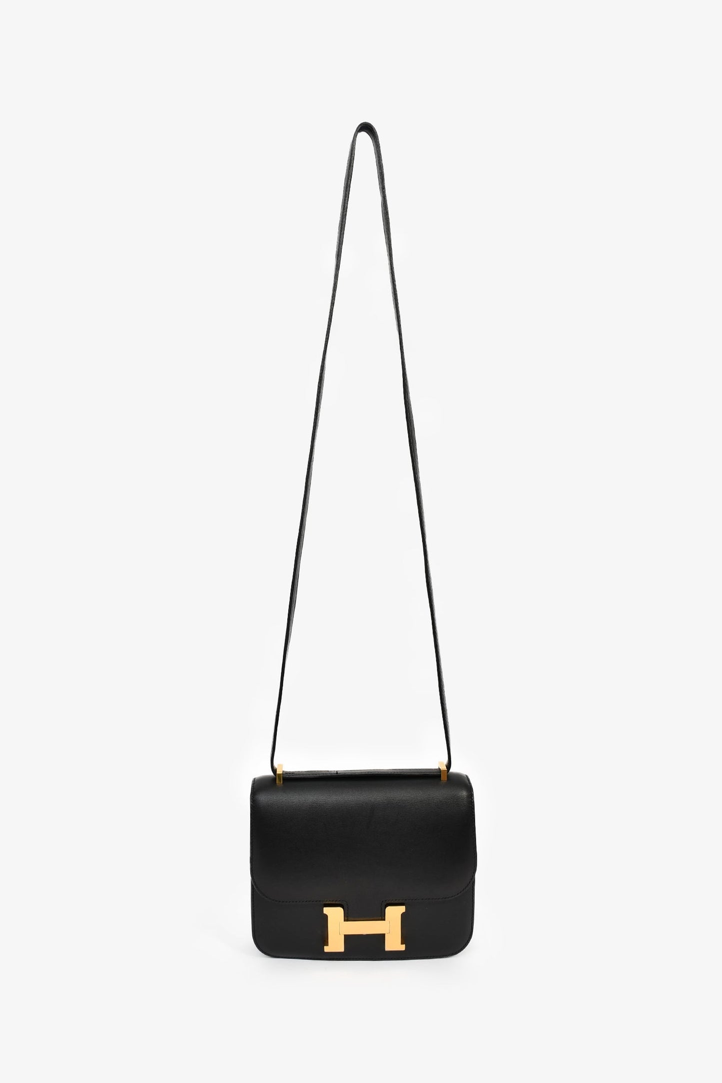 Hermes 2016 Black Swift Leather Mini Constance 18
