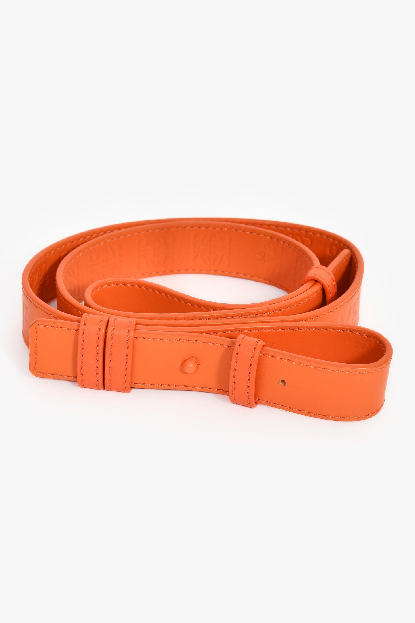 Loewe Orange Leather 'Hammock' Tote with Strap