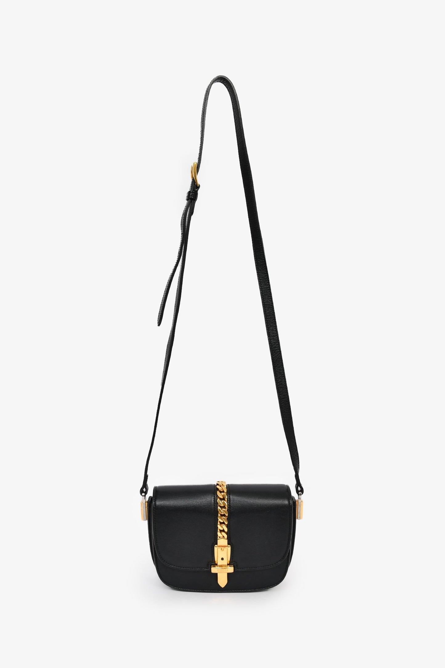 Gucci Black Leather Sylvie 1969 Mini Shoulder Bag