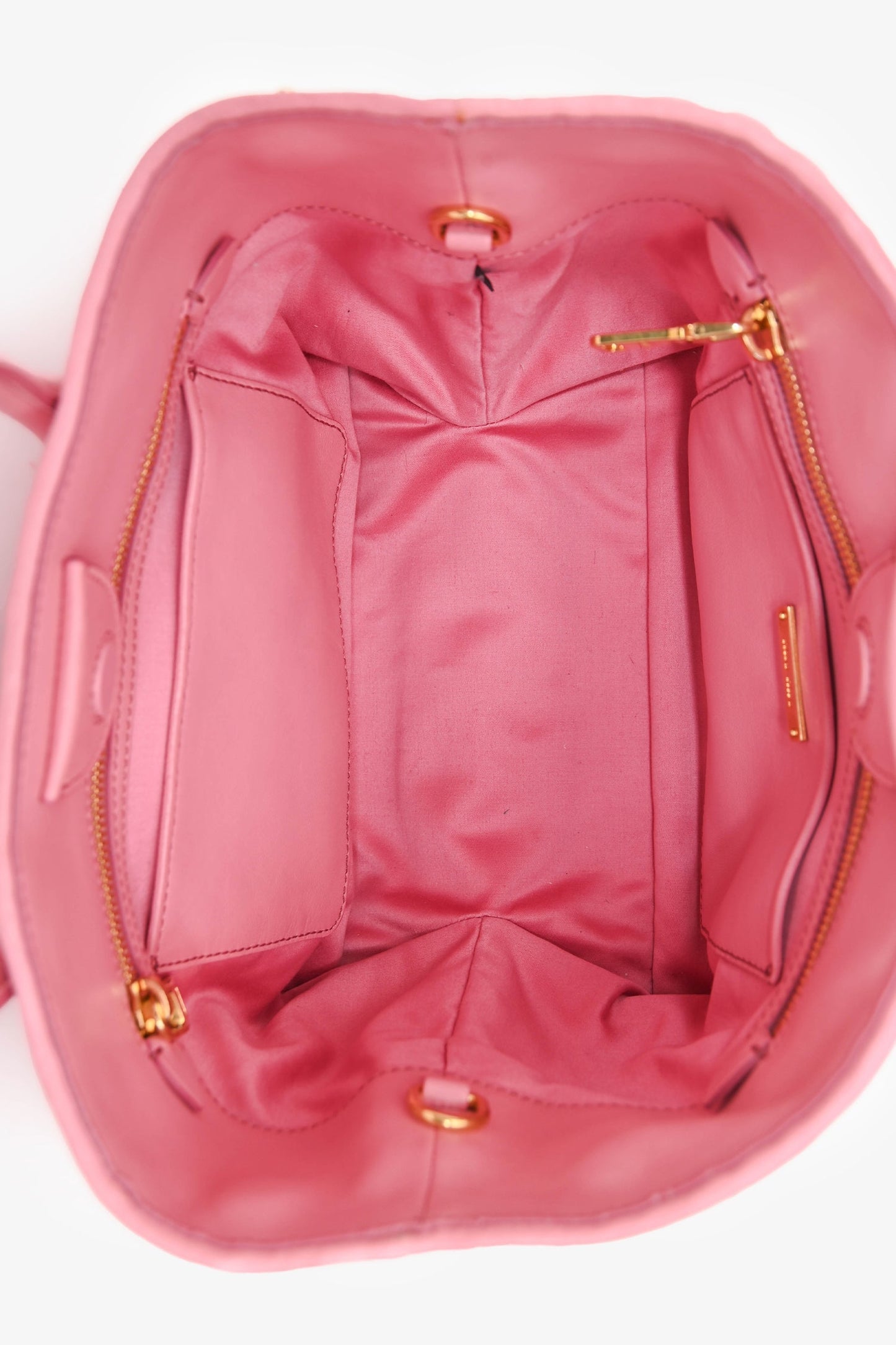 Miu Miu Pink Matelasse Leather Small Tote Bag with Strap