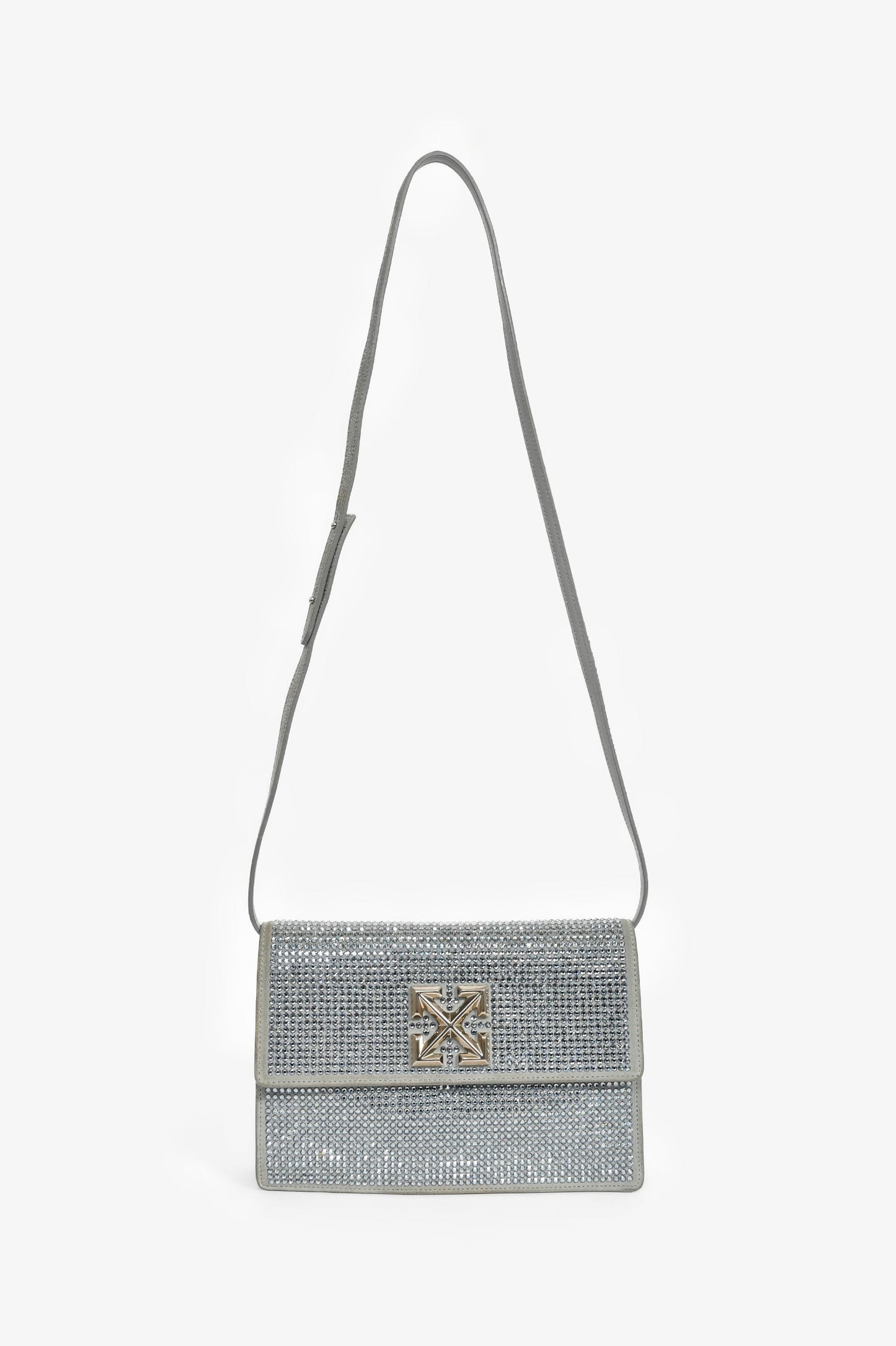 Off-White By Virgil Abloh Rhinestone Embellished Clutch with Strap