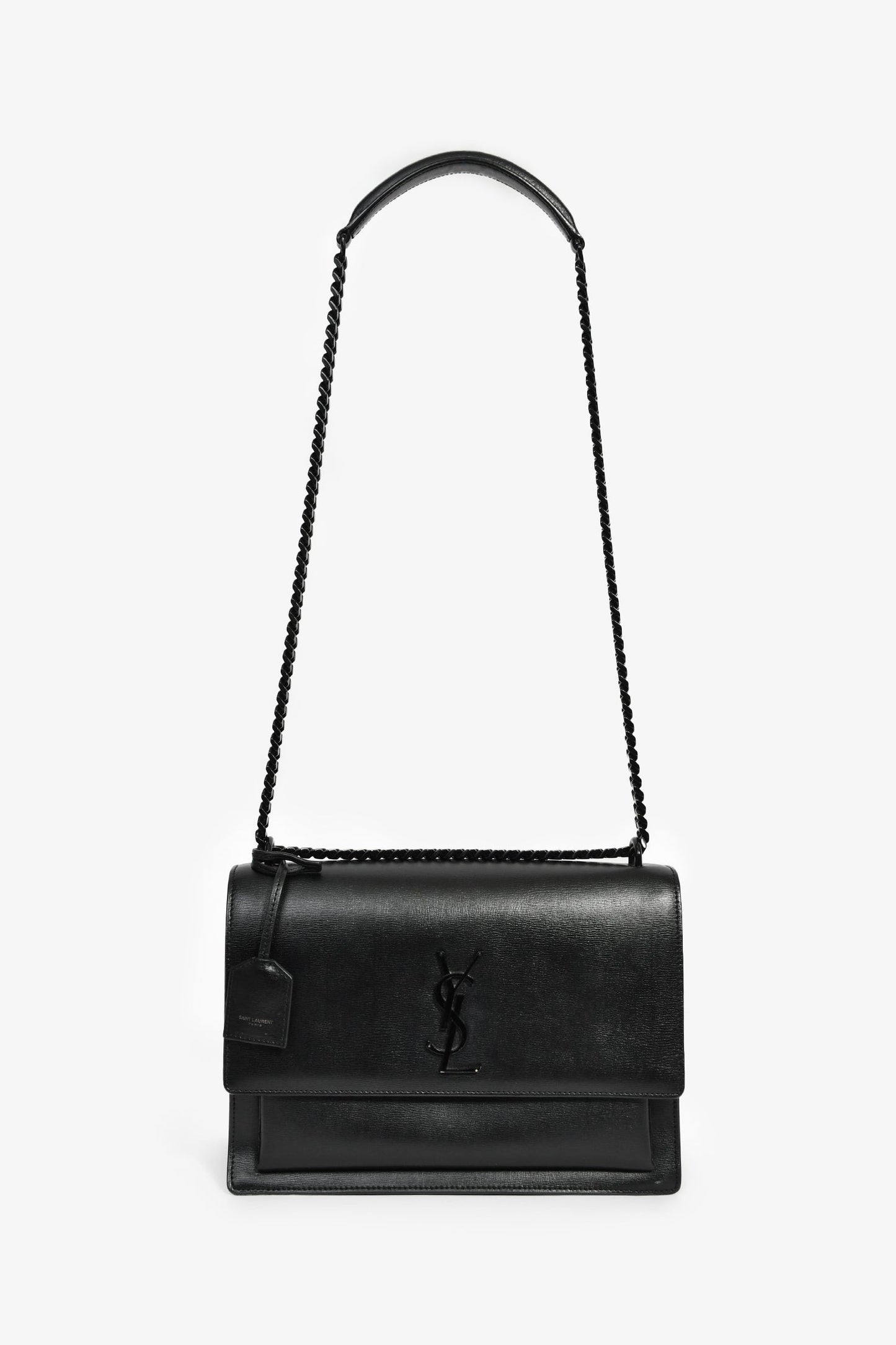 Saint Laurent 2020 Black Leather Large Sunset Shoulder Bag