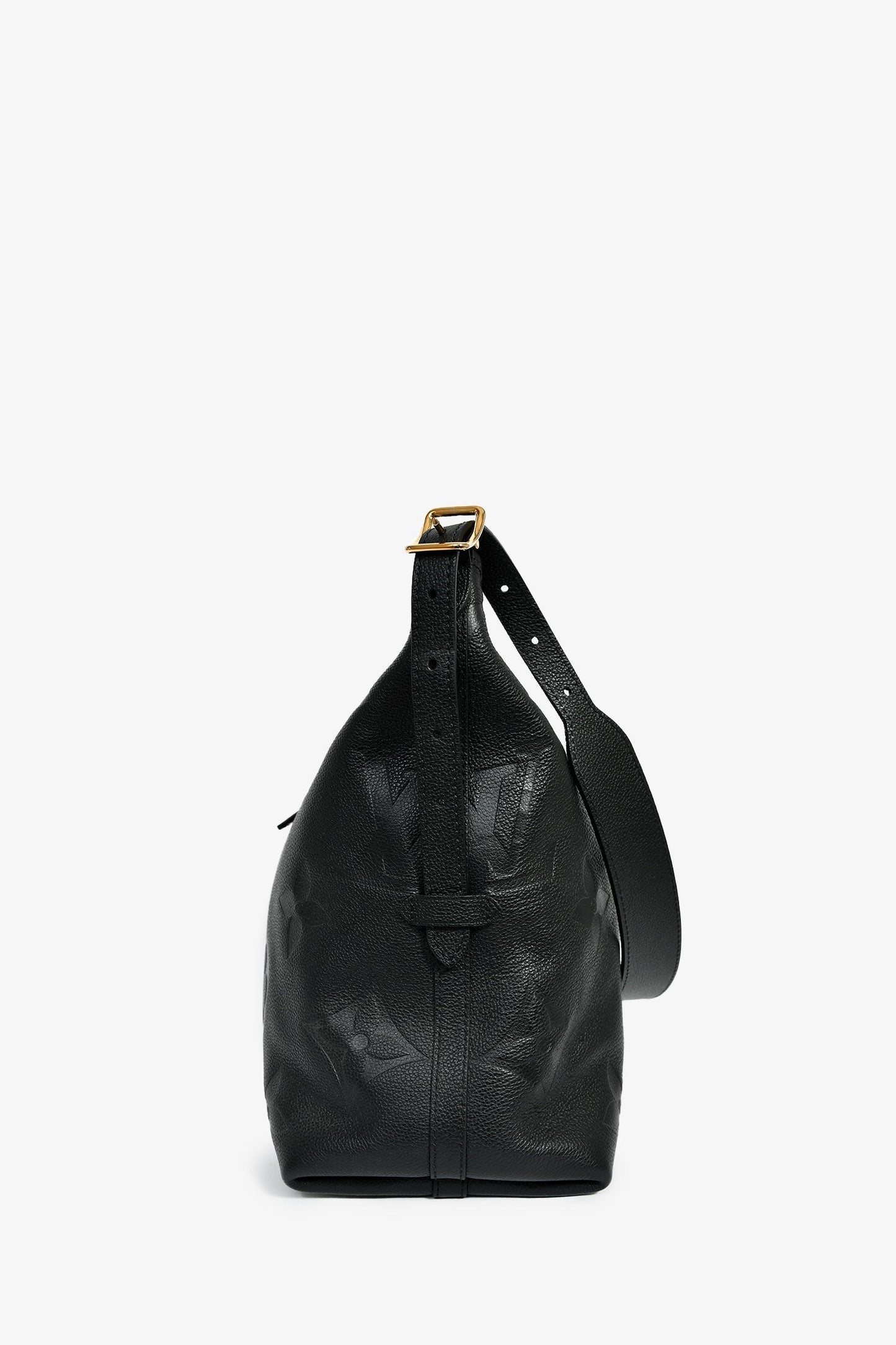 Louis Vuitton Black Empreinte CarryAll MM Hobo Bag
