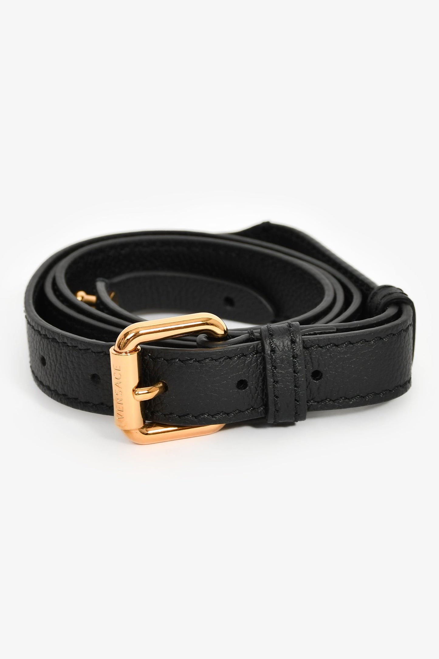Fendi x Versace Black Leather/Zucca Top Handle Bag with Strap