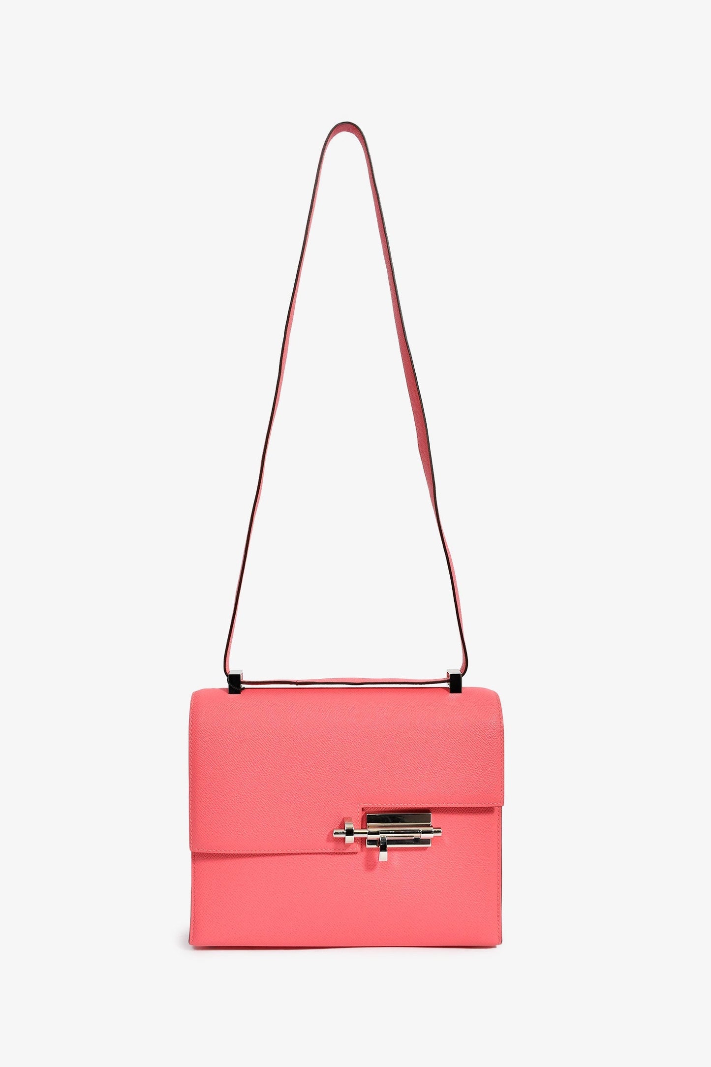 Hermès 2021 Rose Texas Epsom Verrou 23 Crossbody Bag