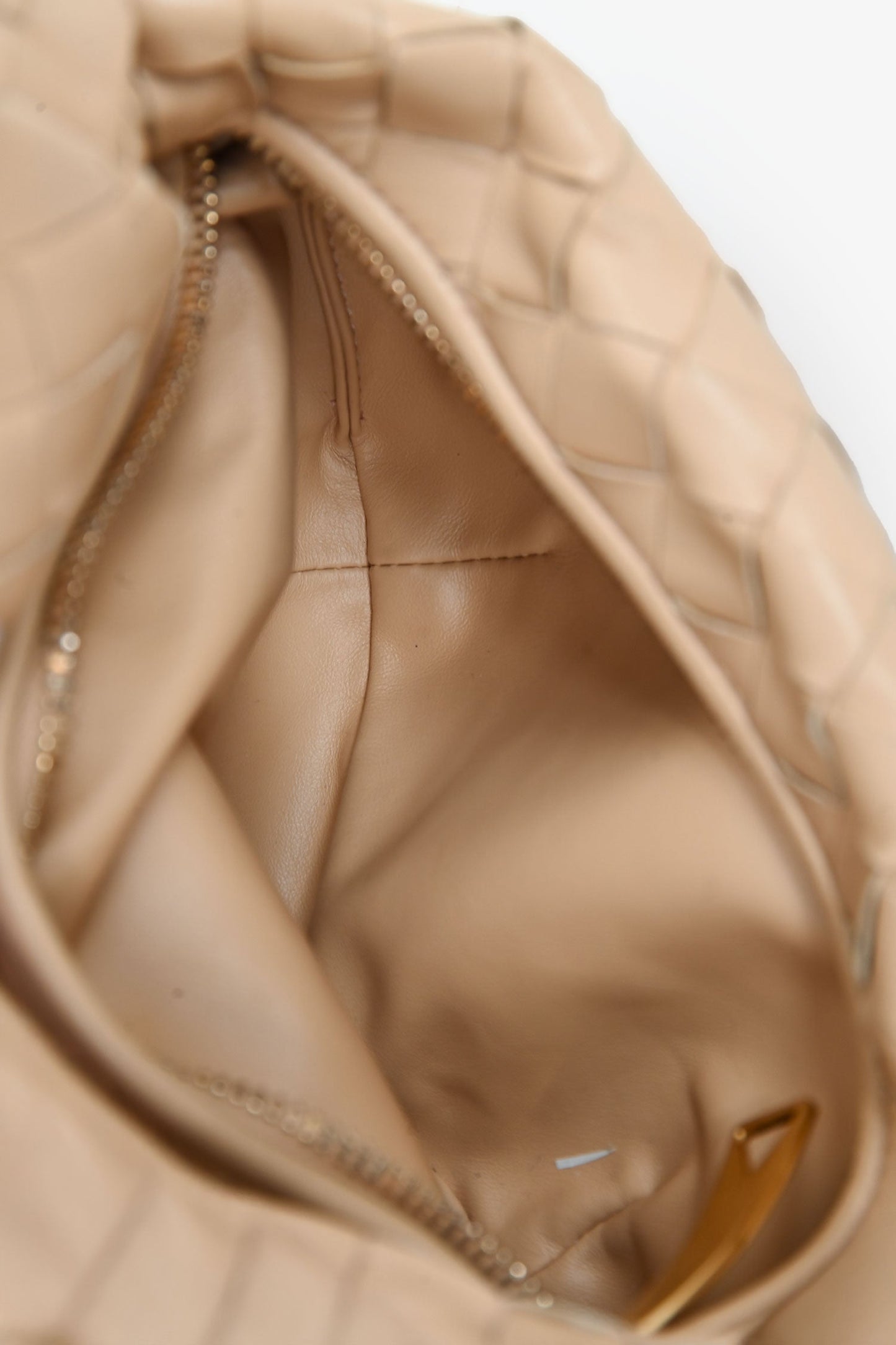 Bottega Veneta Beige Intrecciato Lambskin Mini Jodie Bag