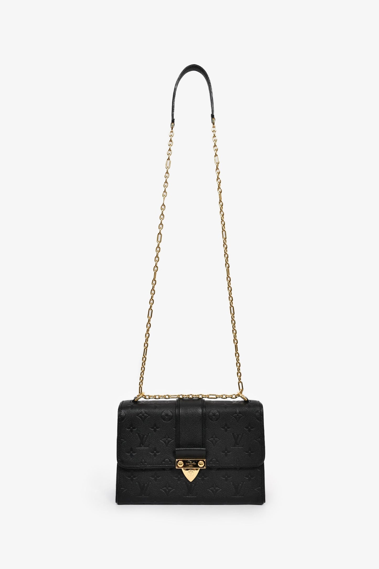 Louis Vuitton Black Leather Empriente 'Saint Suplice' Shoulder Bag