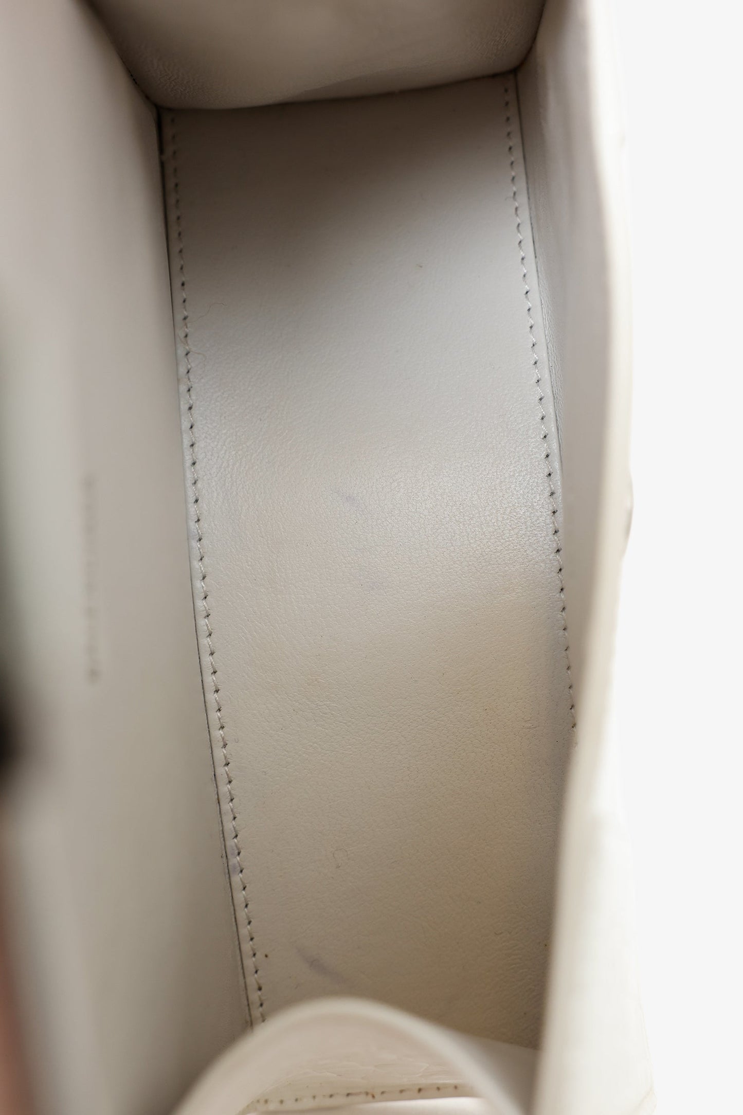 Balenciaga White Croc Embossed XS Hourglass Top Handle Bag With Strap