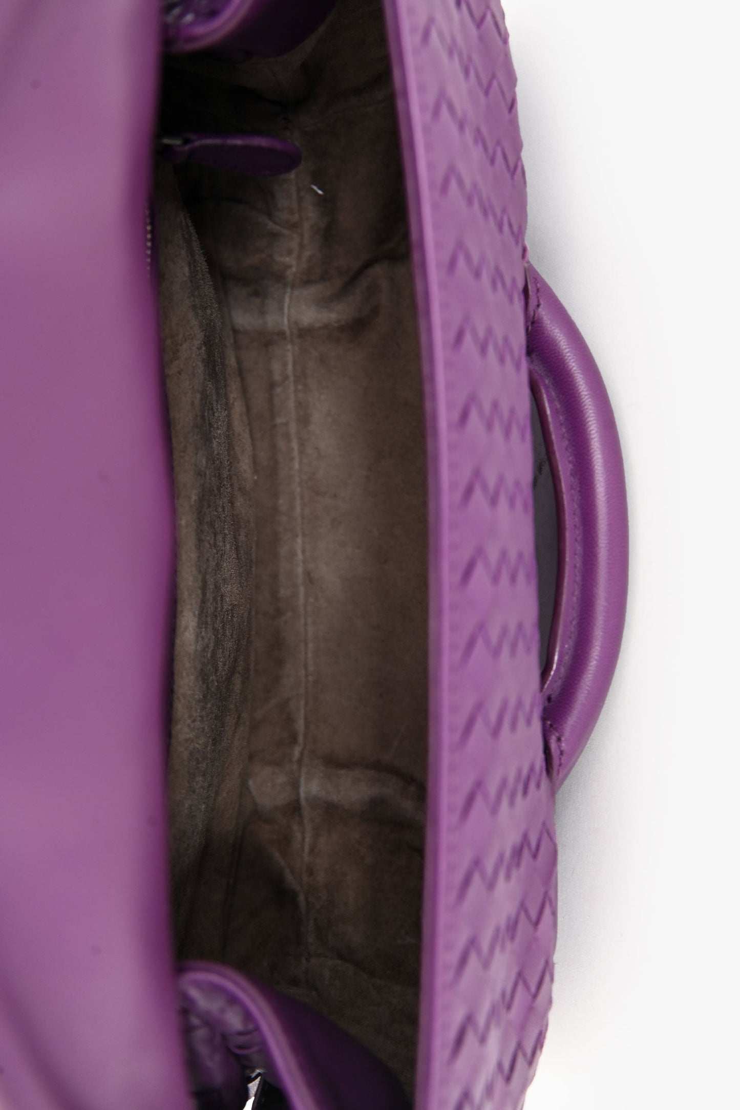 Bottega Veneta Purple Intrecciato Leather 'Rialto' Bag