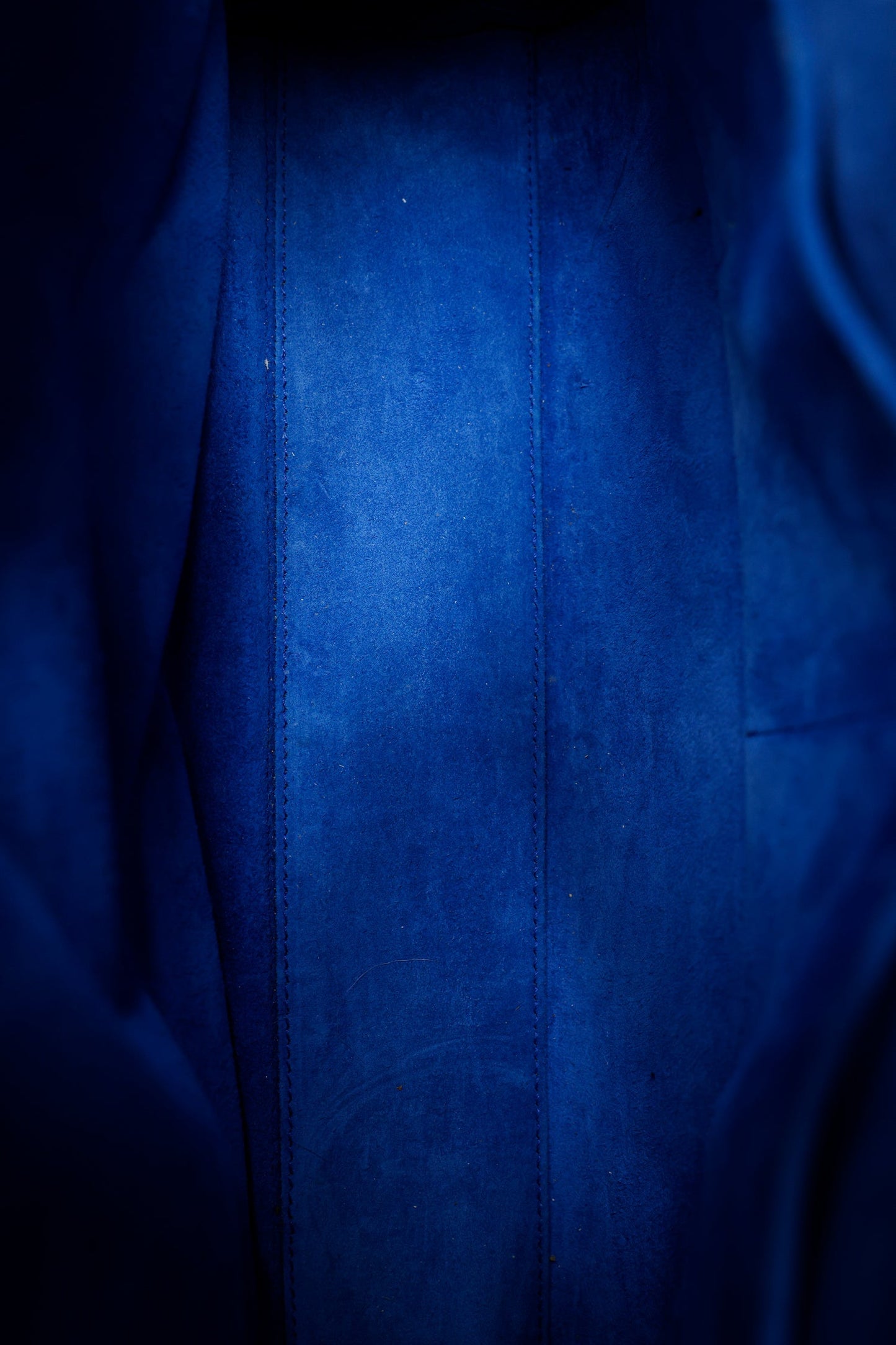 Saint Laurent Blue Leather Small Sac De Jour with Strap