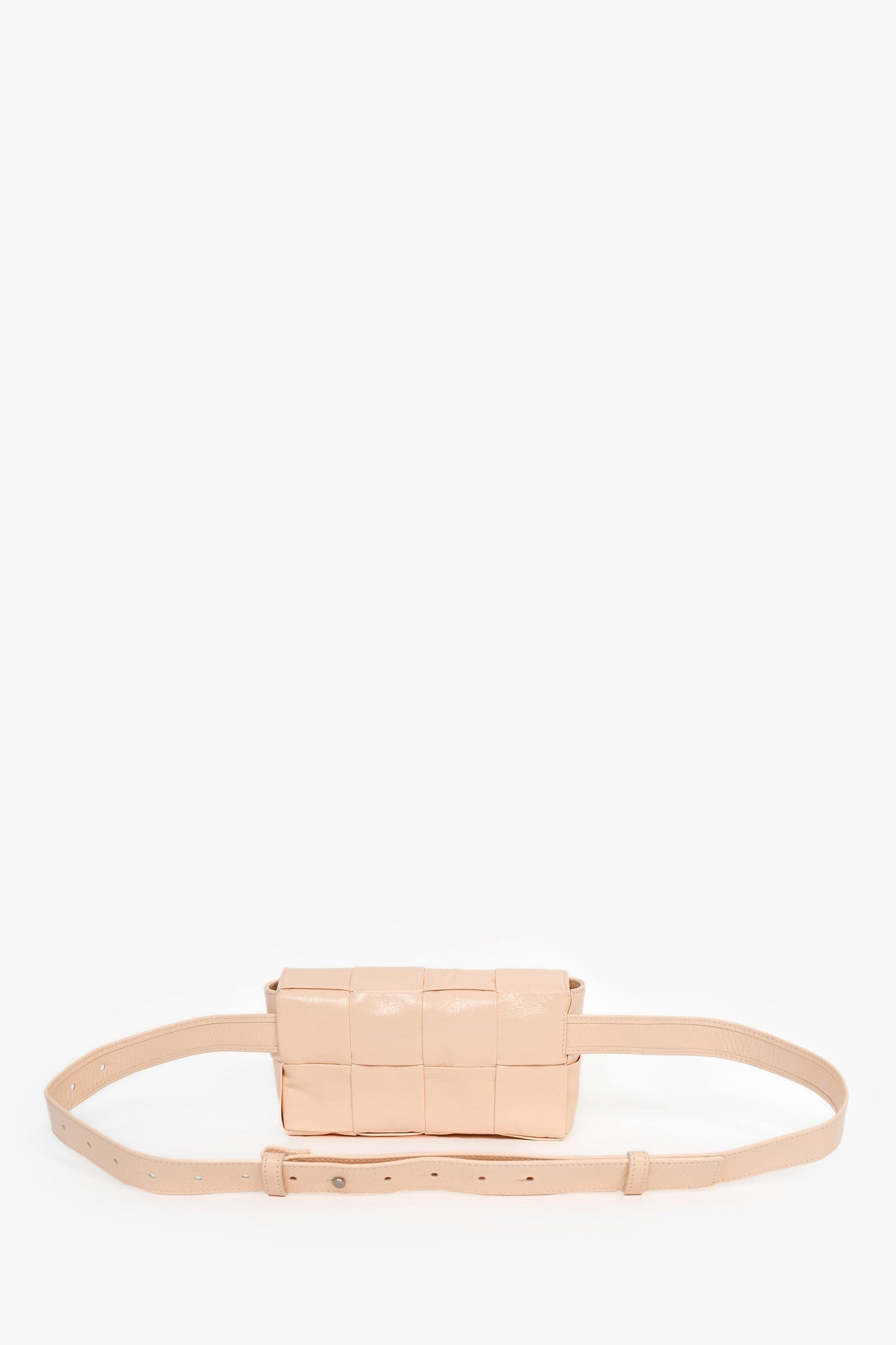 Bottega Veneta Pink Leather Intrecciato Belt Bag