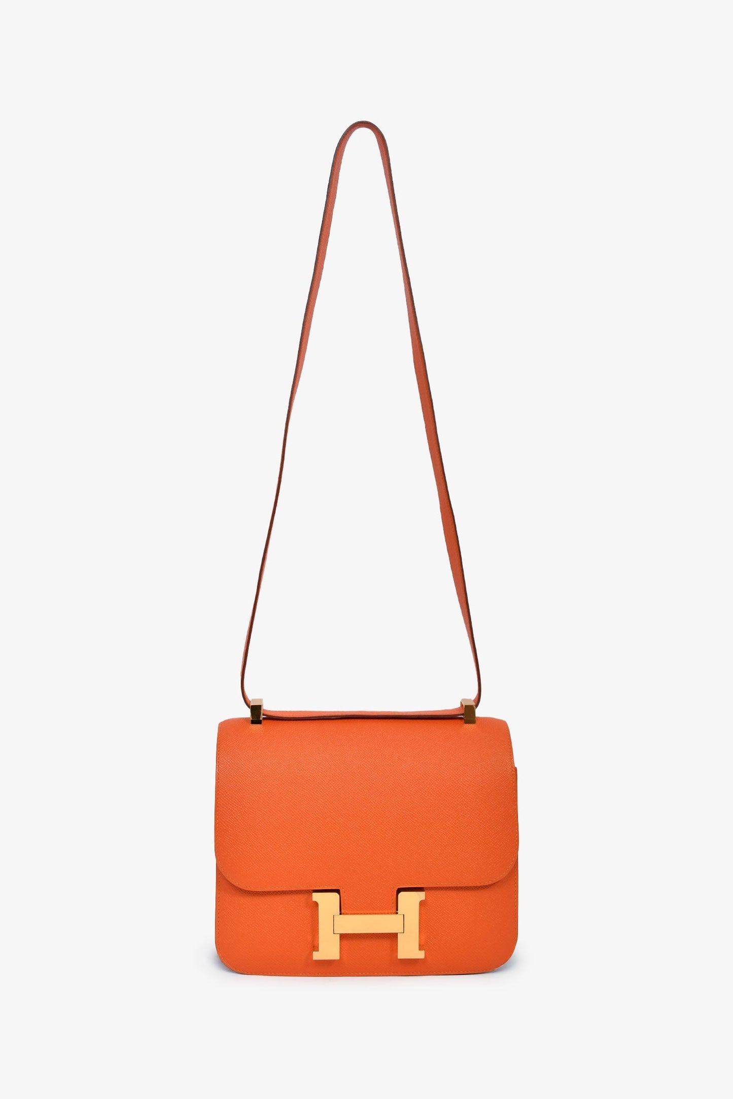 Hermès Orange Epsom Leather Constance 24 GHW
