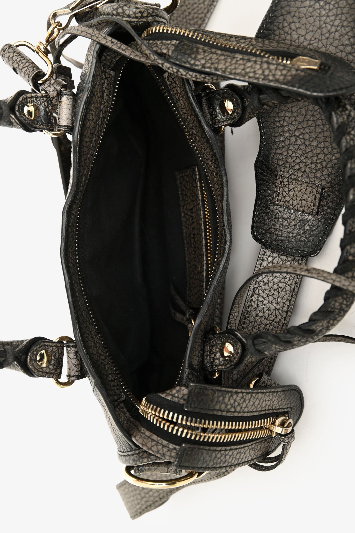 Balenciaga Brown Aged Leather Le City Mini Bag With Strap