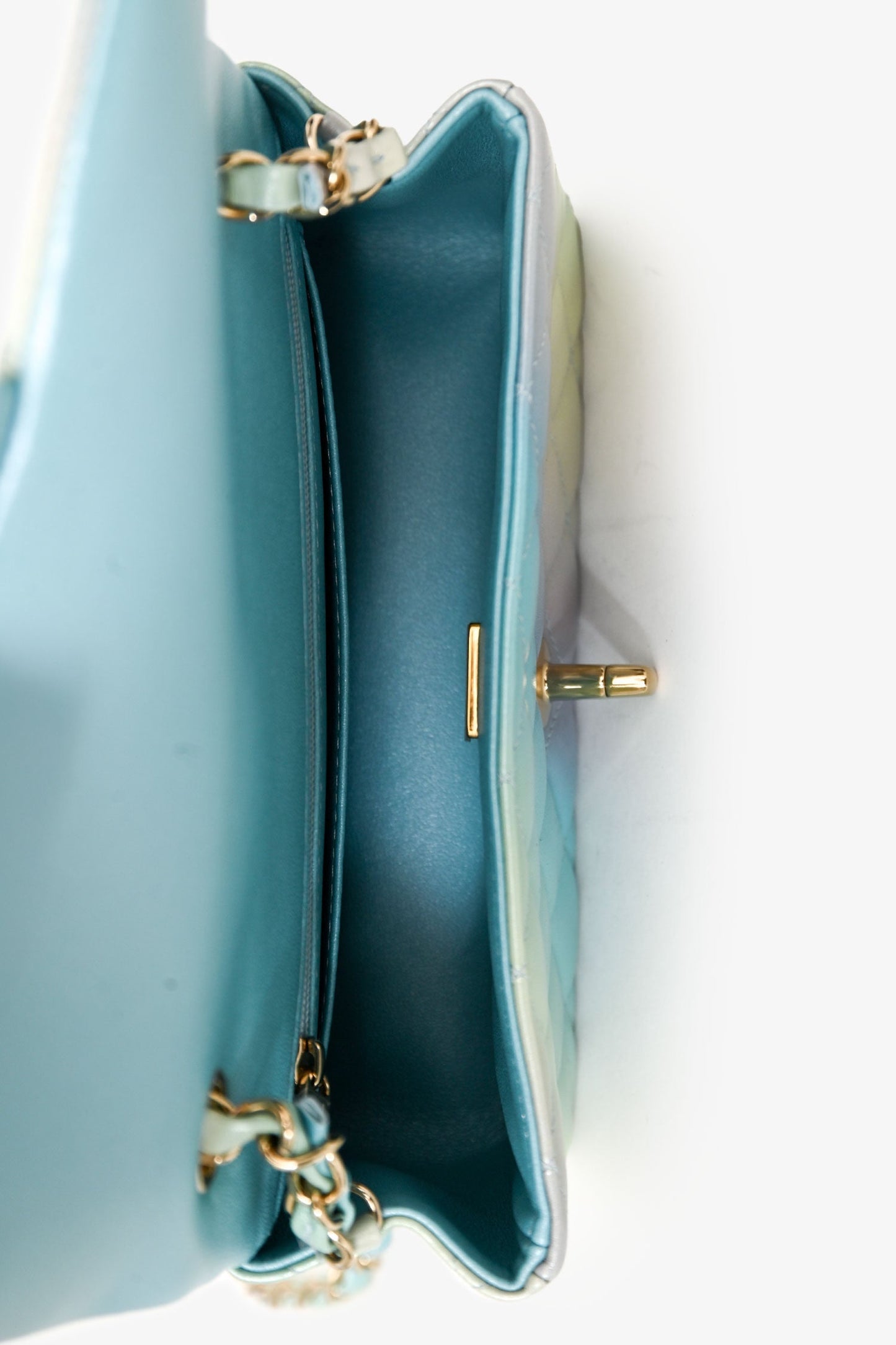 Chanel™ 2024 Iridescent Ombre Lambskin Mini Rectangular Flap Bag