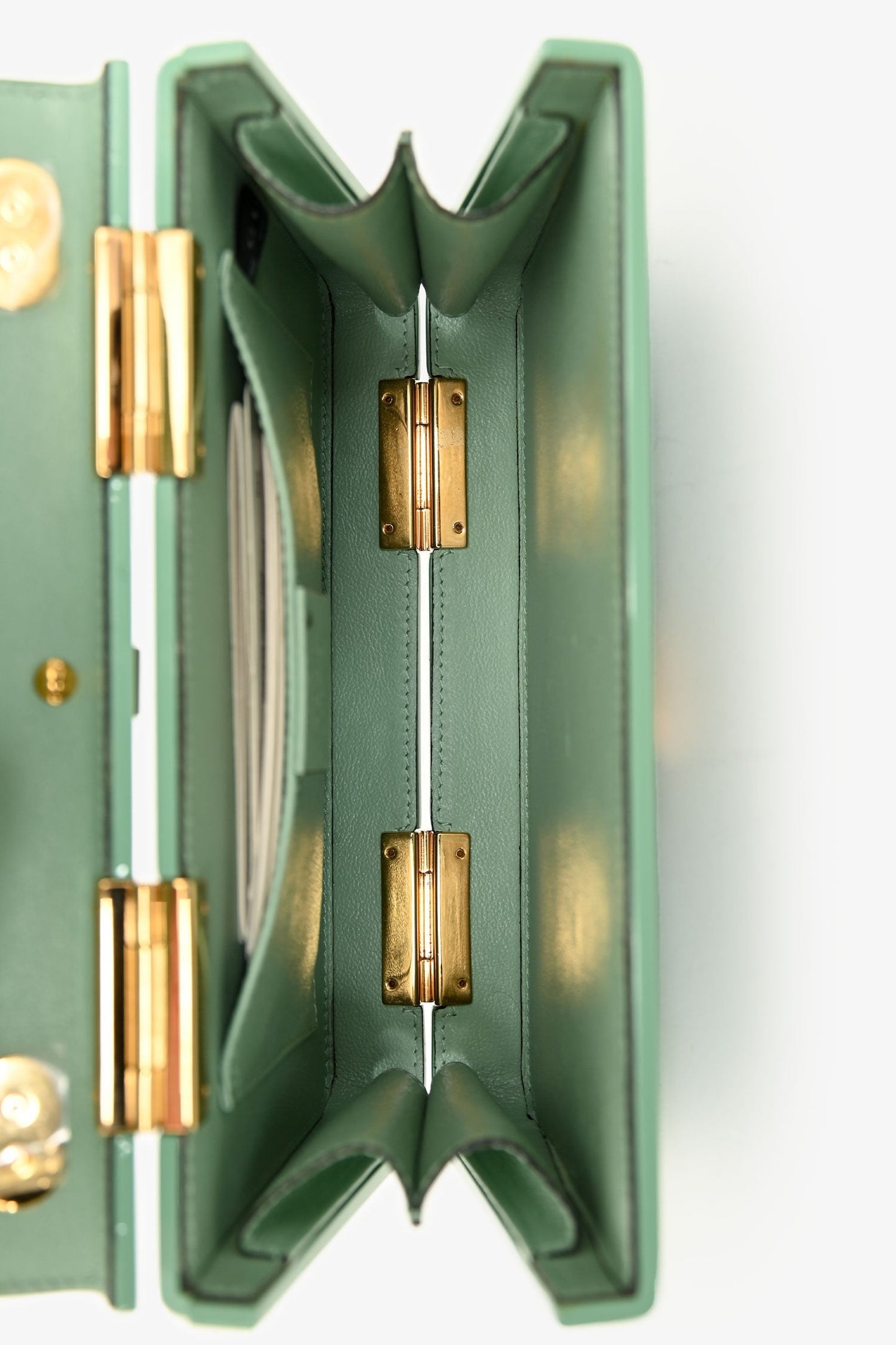 Gucci 2019 Sage Green Acrylic 'Sylvie 1969' Plexiglass Mini Top Handle