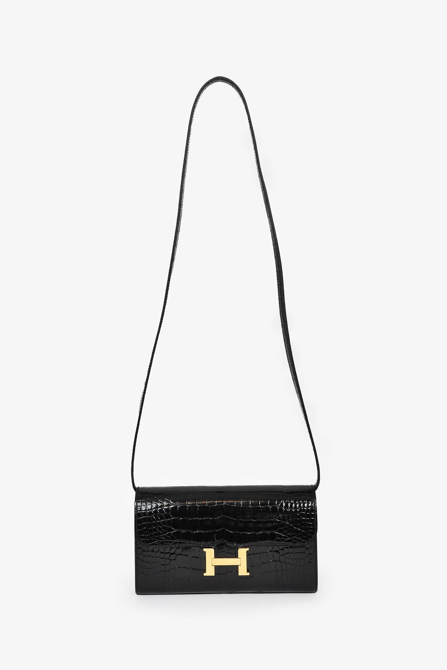 Hermès 2017 Black Alligator Constance Wallet