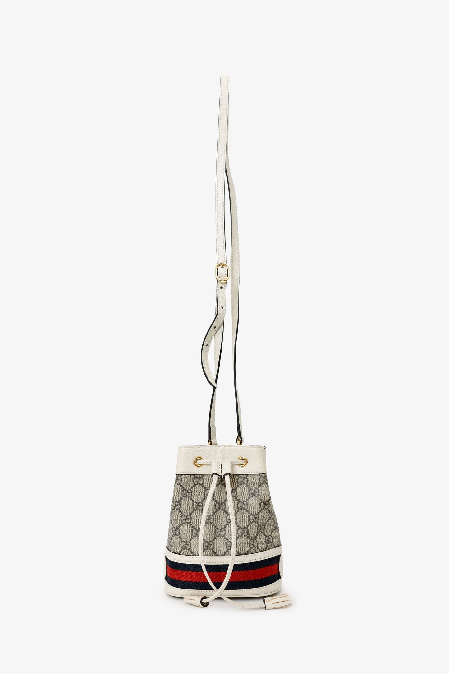 Gucci Beige Ophidia Mini GG Bucket Bag