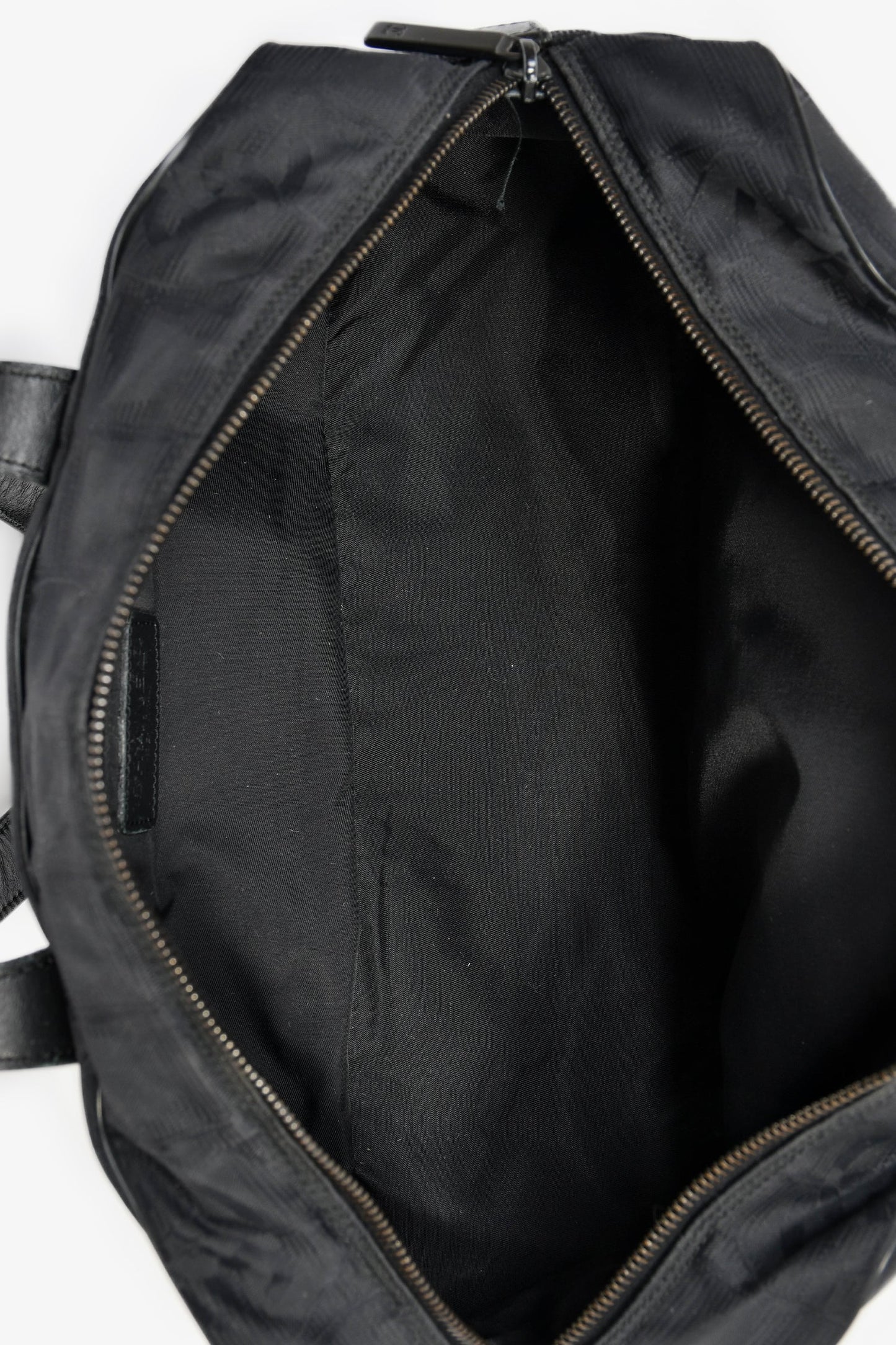 Chanel™ 2002-03 Black Nylon Travel Ligne Shoulder Bag