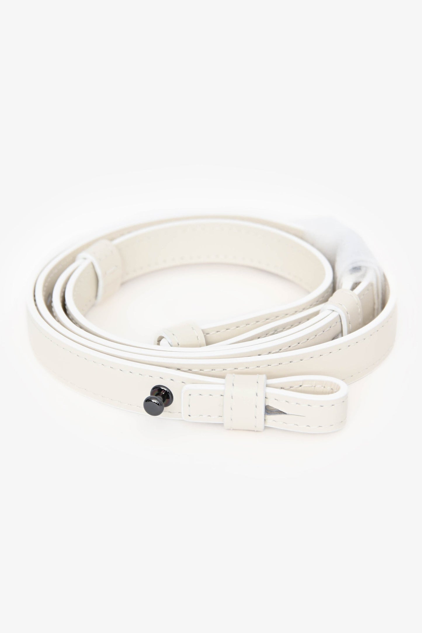 Delvaux White/Black Leather Tempete MM with Strap