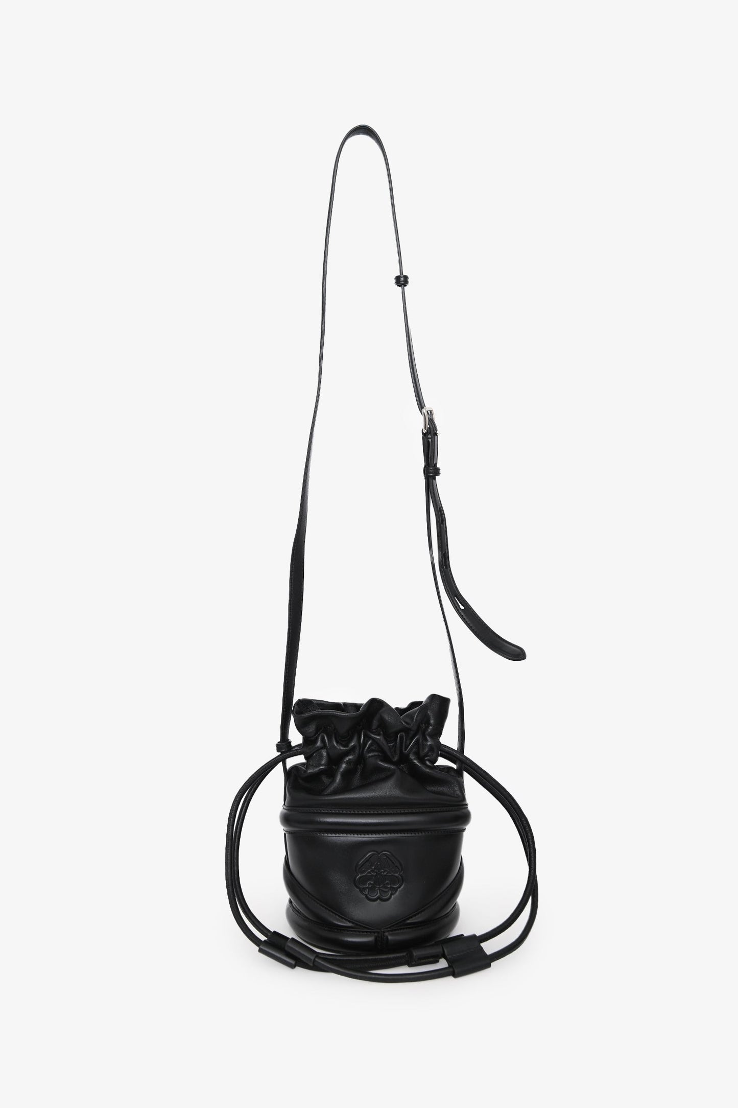 Alexander McQueen Black Leather 'The Soft Curve' Crossbody Bag