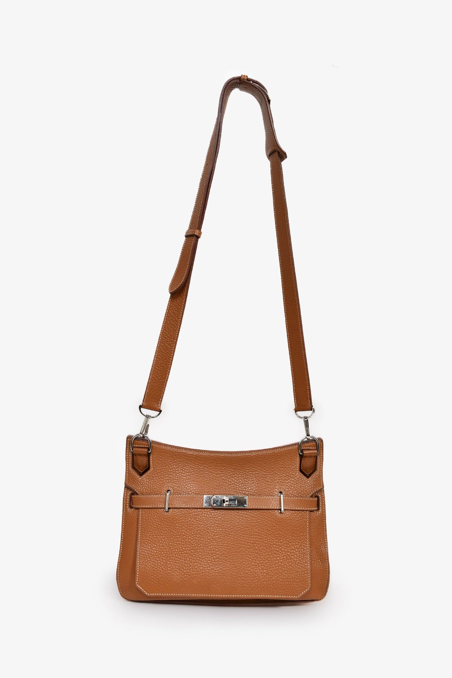 Hermès Gold Clemence Leather Jypsiere 28 Bag