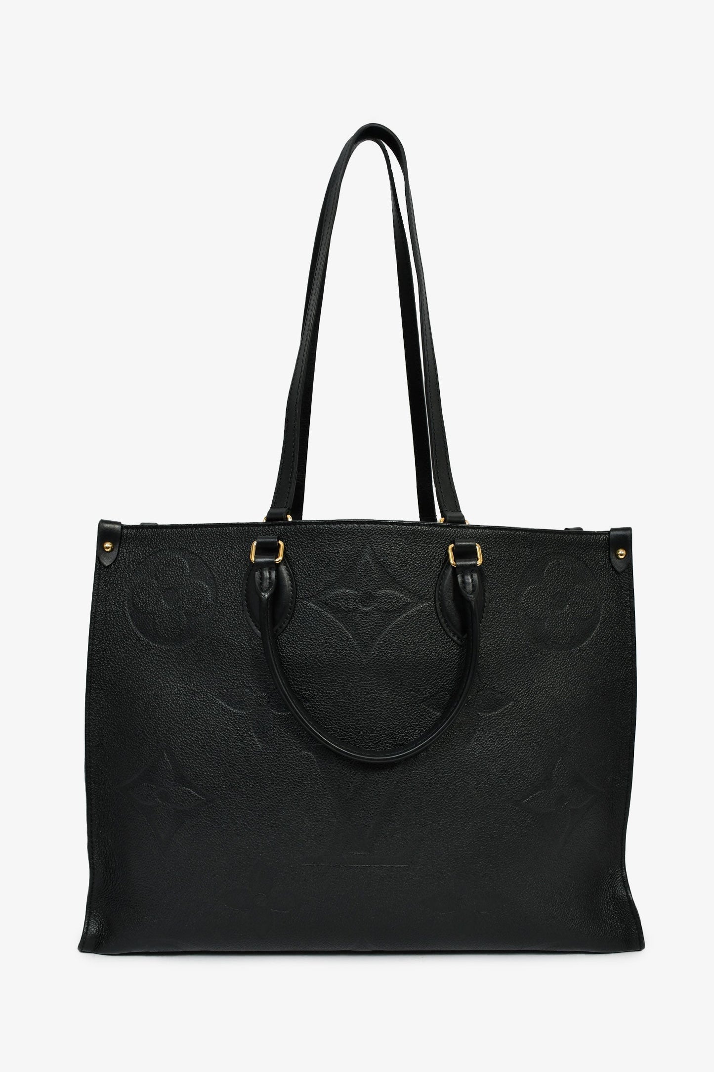 Louis Vuitton Black Leather Monogram Empriente OnTheGo GM Tote Bag