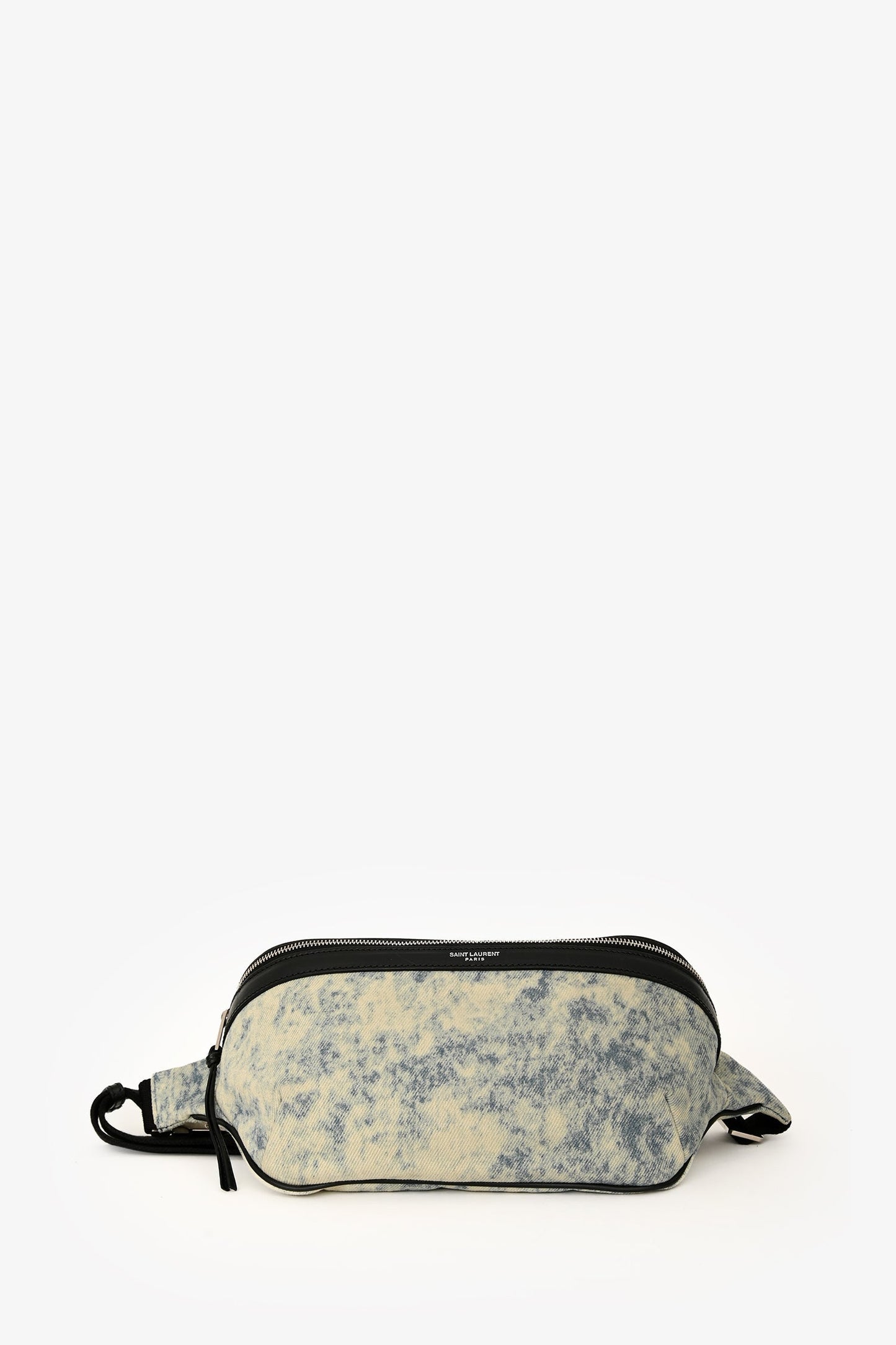 Saint Laurent 2020 Faded Blue Bleached Denim Belt Bag