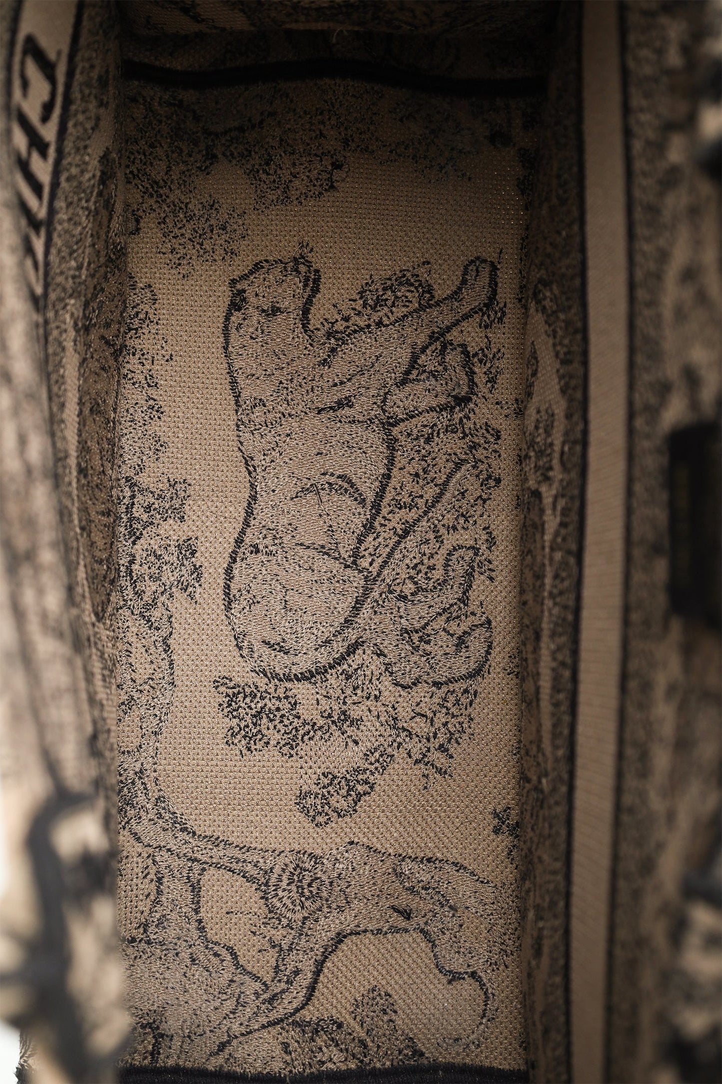 Christian Dior 2022 Beige/Black Canvas Toile de Jouy Medium Book Tote