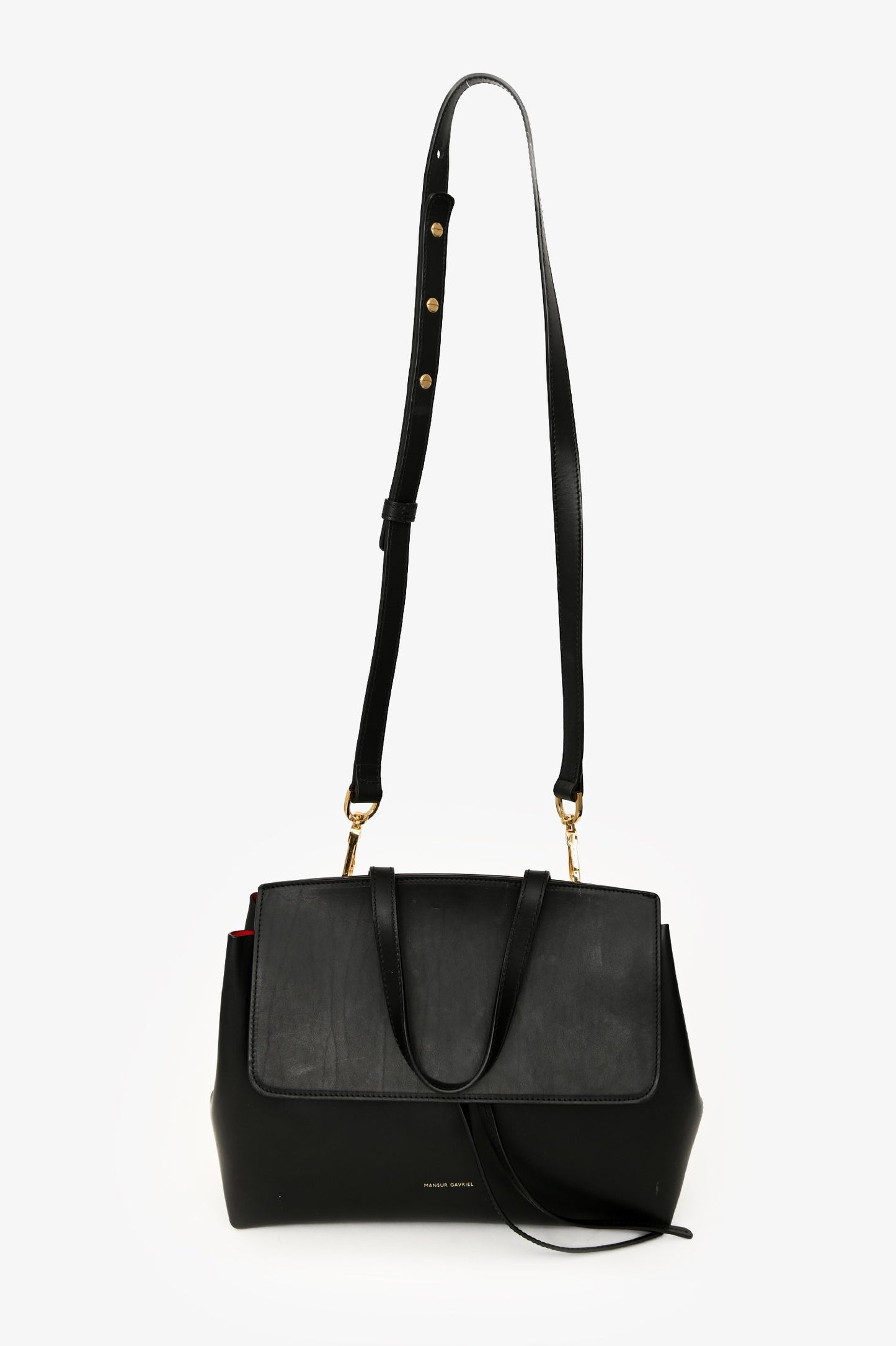 Mansur Gavriel Black Leather Shoulder Bag