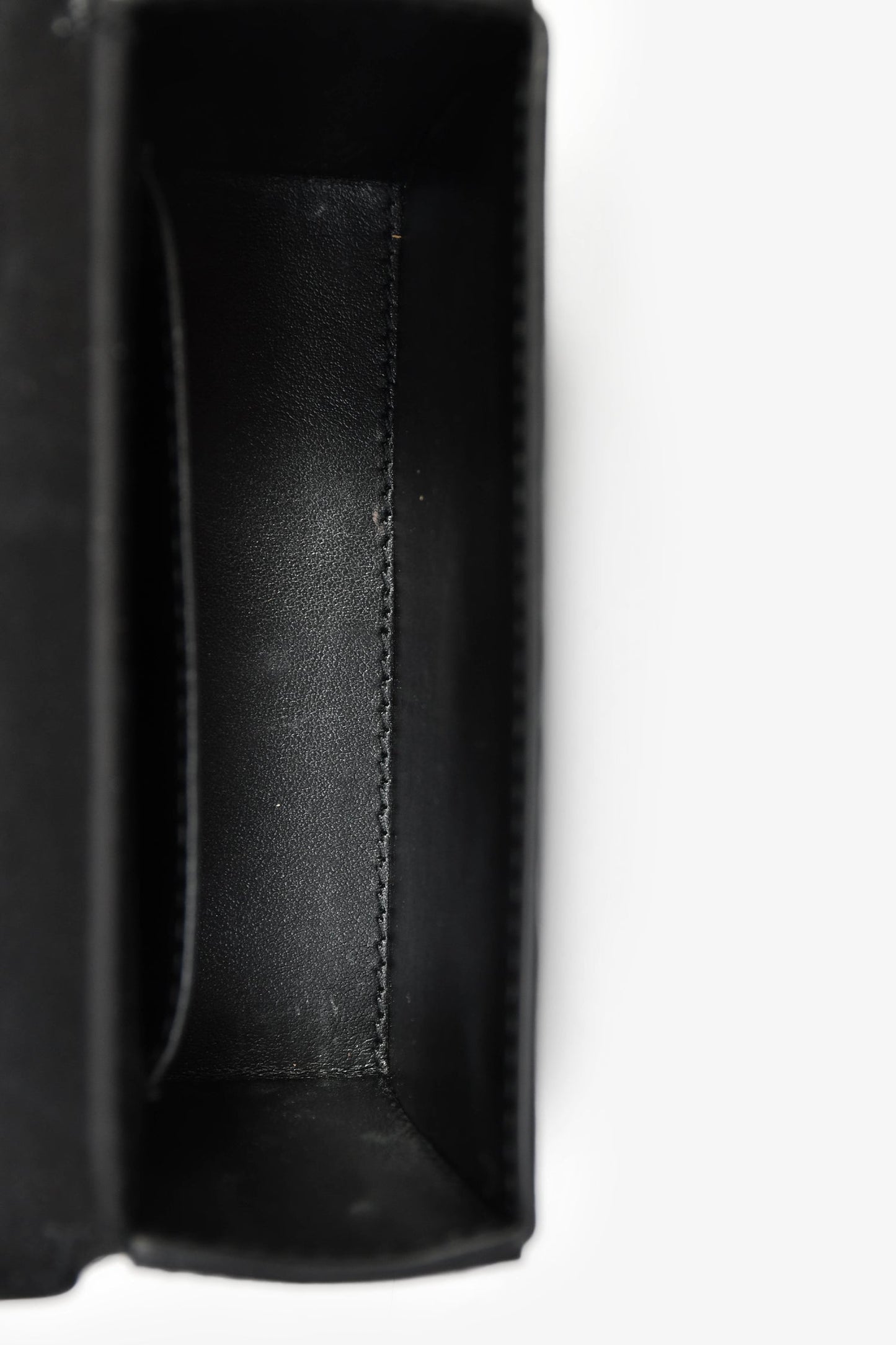 Amina Muaddi Black Leather Crystal Super Mini Top Handle Bag