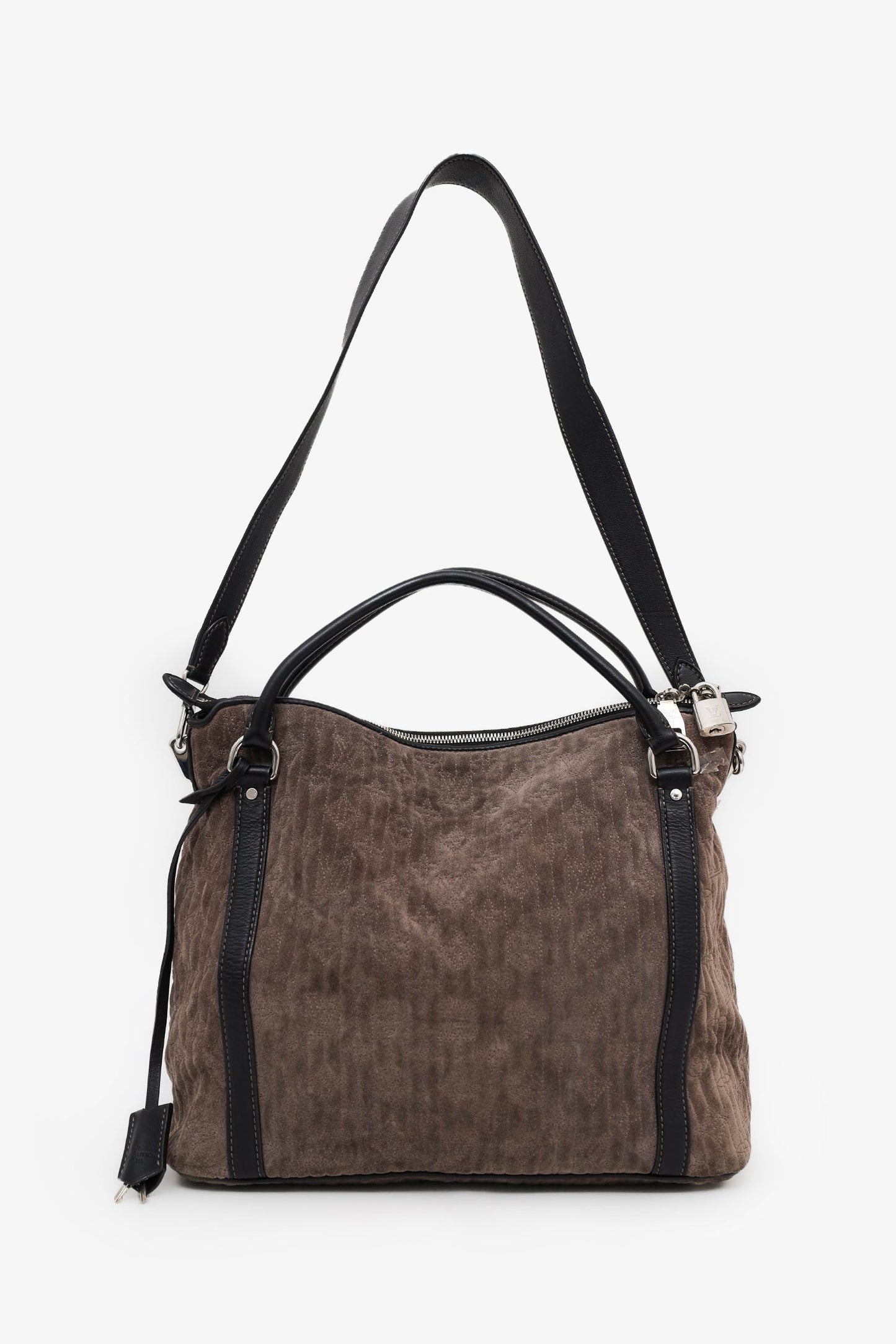 Louis Vuitton Brown Suede LV Monogram Antheia Ixia PM With Strap