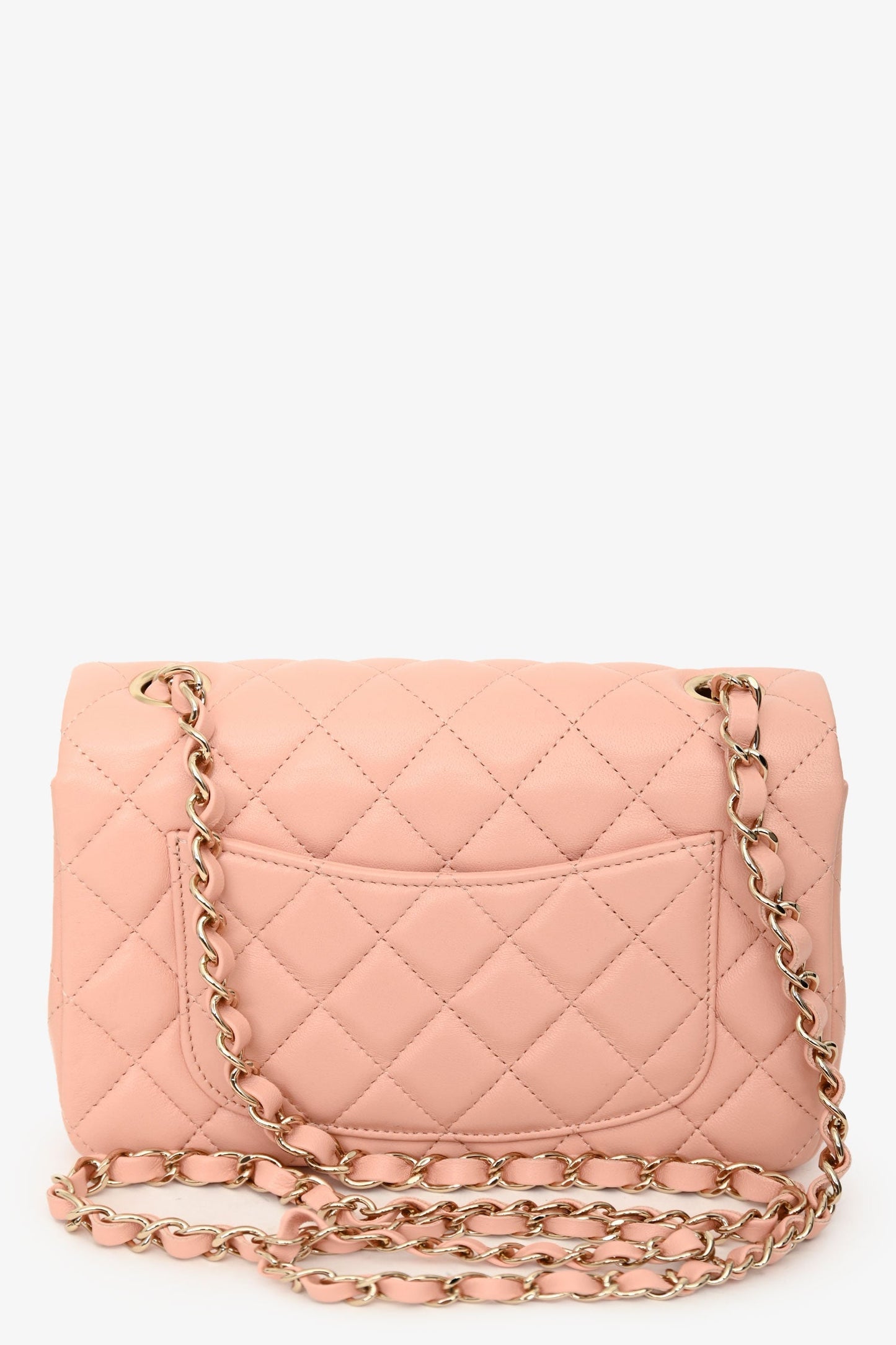Chanel™ 2021 Pink Leather Mini Single Flap Bag
