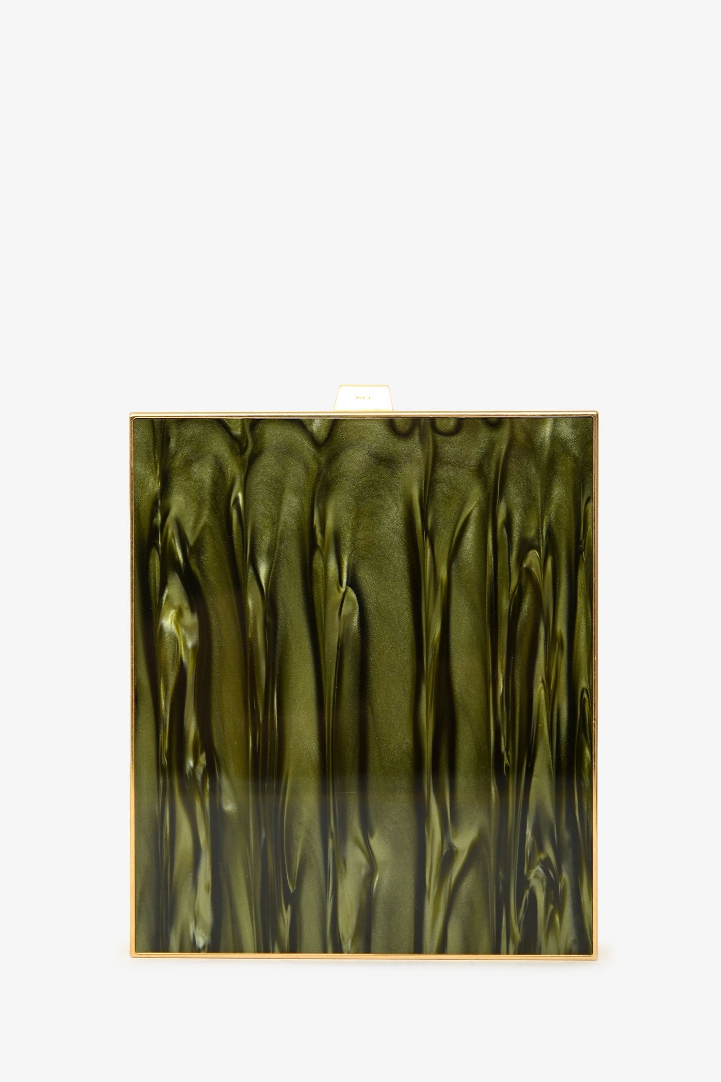 Saint Laurent Green Tuxedo Pexiglass Gold Metal Box Bag
