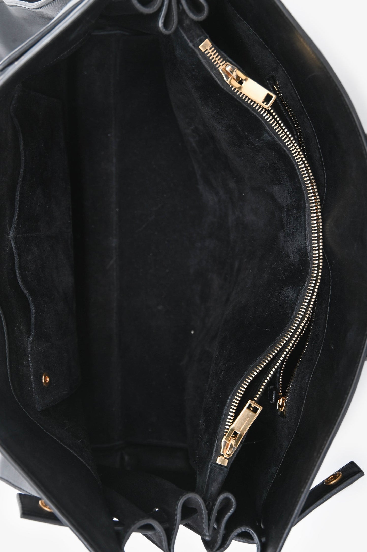 Saint Laurent Black Suede/Leather Large Sac De Jour Tote