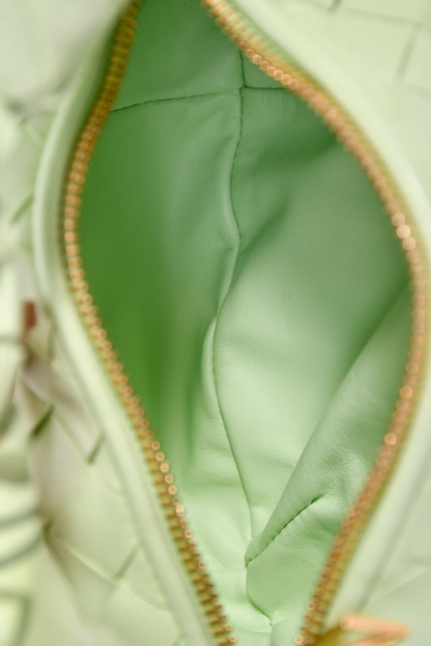Bottega Veneta Lime Green Intrecciato Leather Mini Jodie Bag