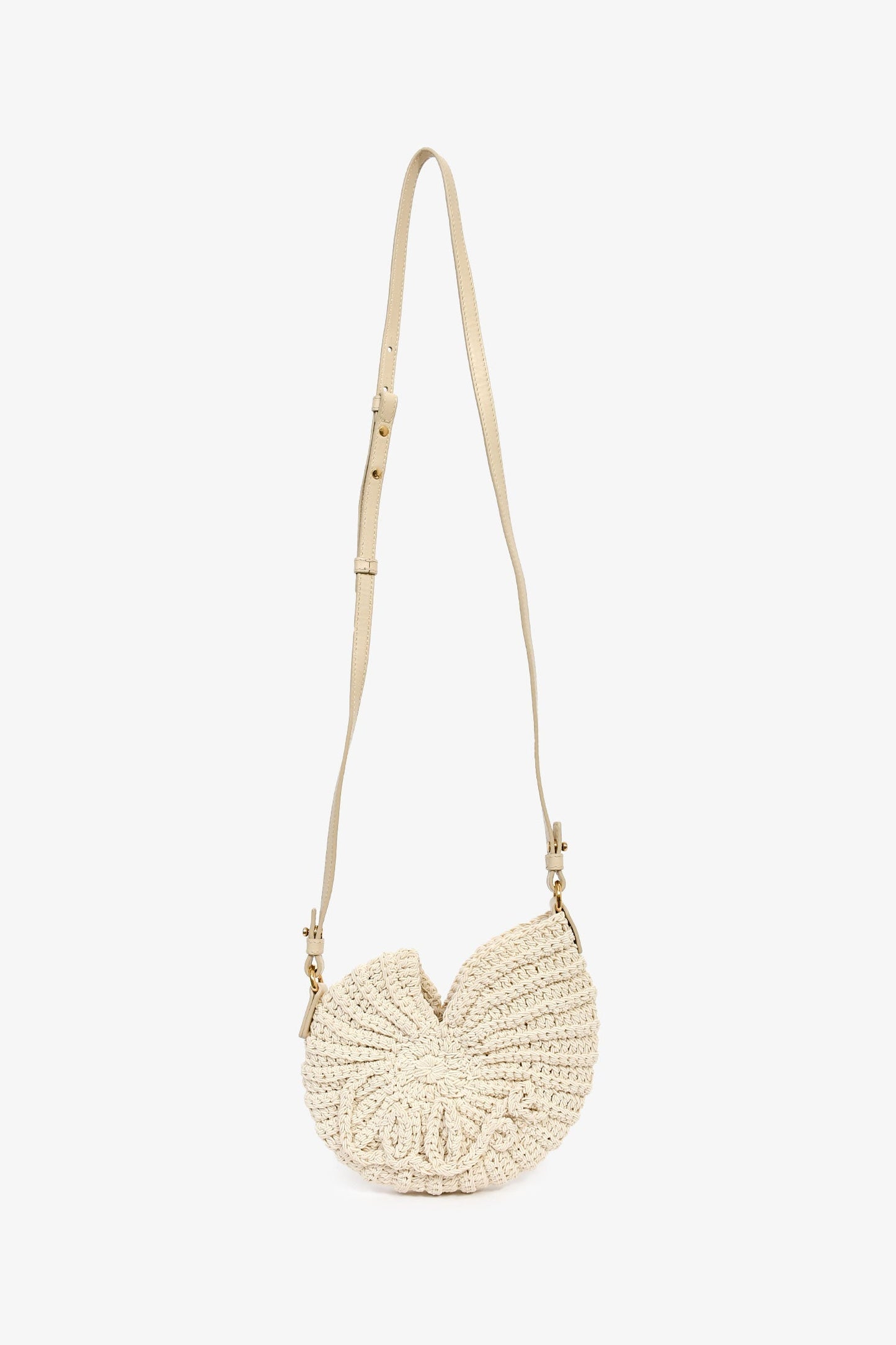 Chloe Cream Crochet 'Sea Treasures' Logo Crossbody Bag