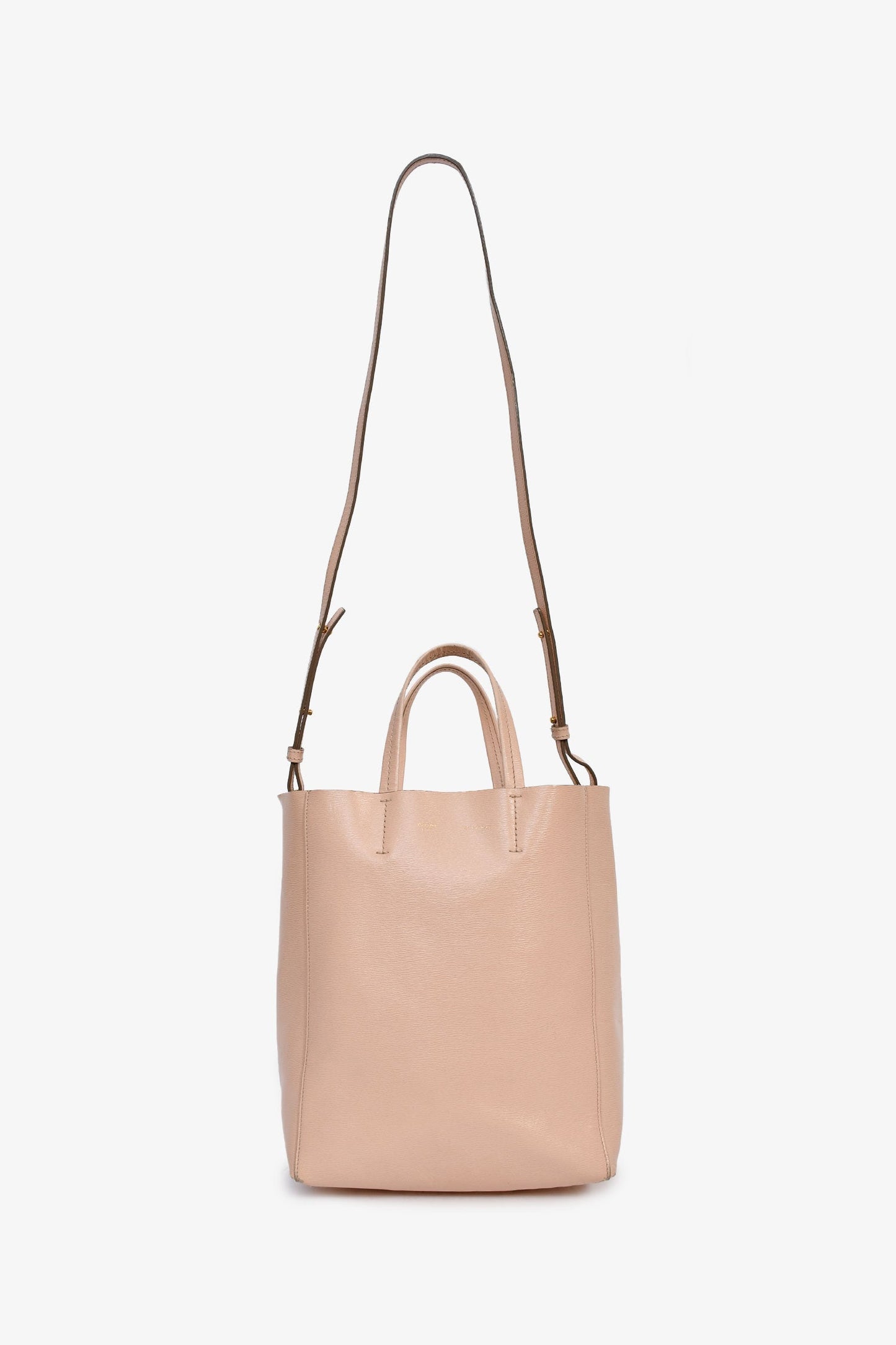 Celine Blush Leather Small Vertical Cabas Bag