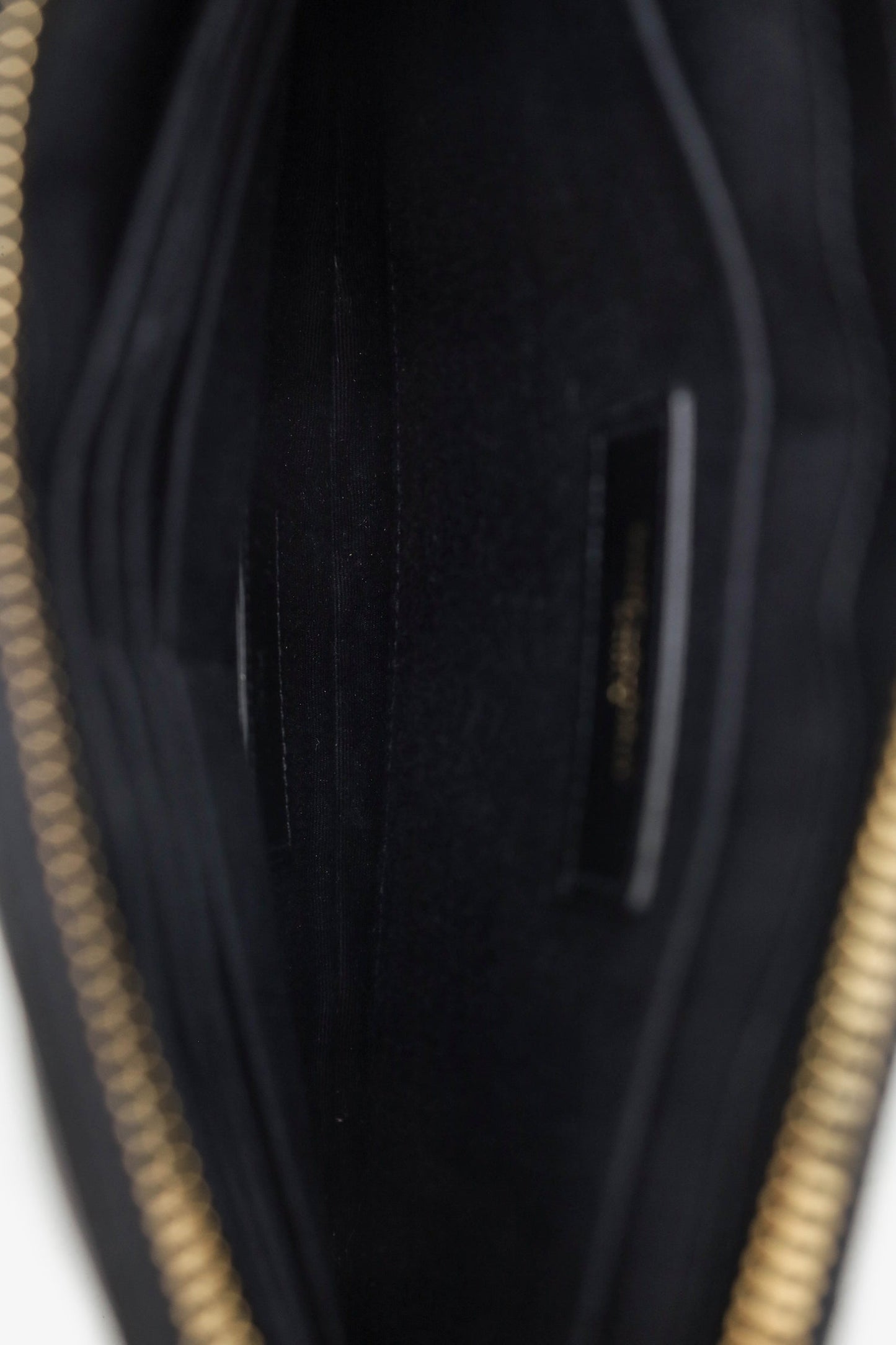 Saint Laurent Black Calfskin Matelasse Chevron Small Monogram A5 Wristlet