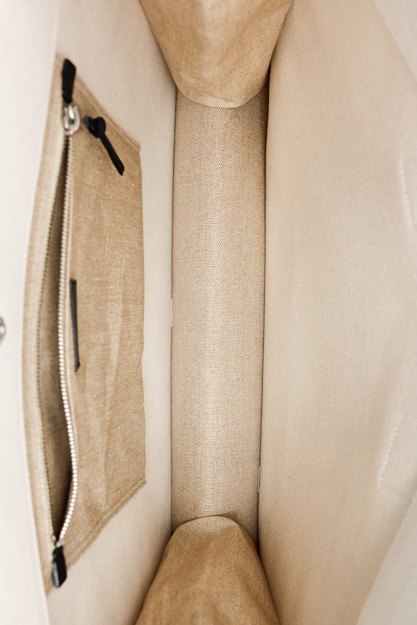 Saint Laurent Neutral Canvas Large Rive Gauche Canvas Tote