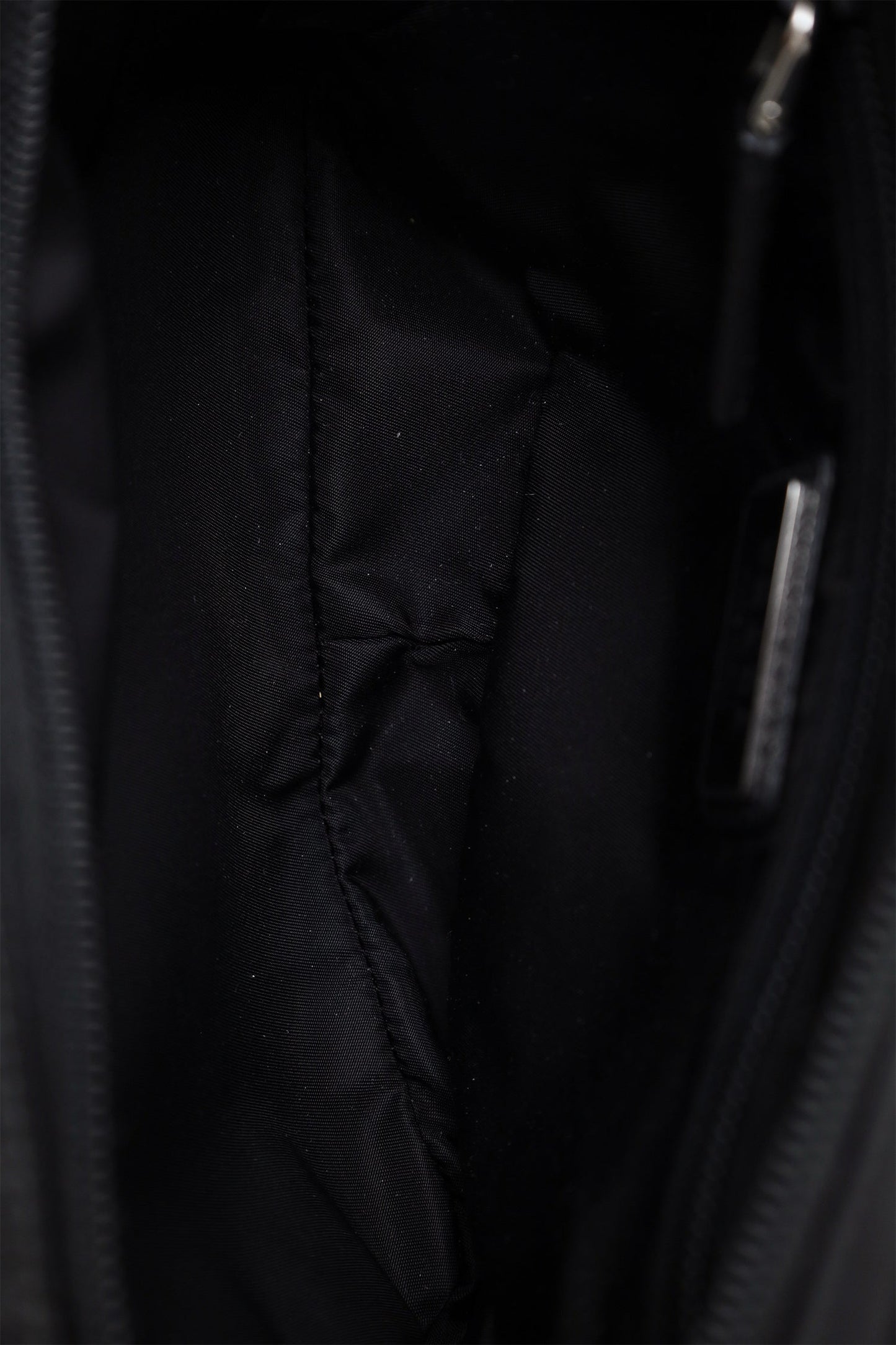 Prada Black Re-Nylon Saffiano Leather Belt Bag