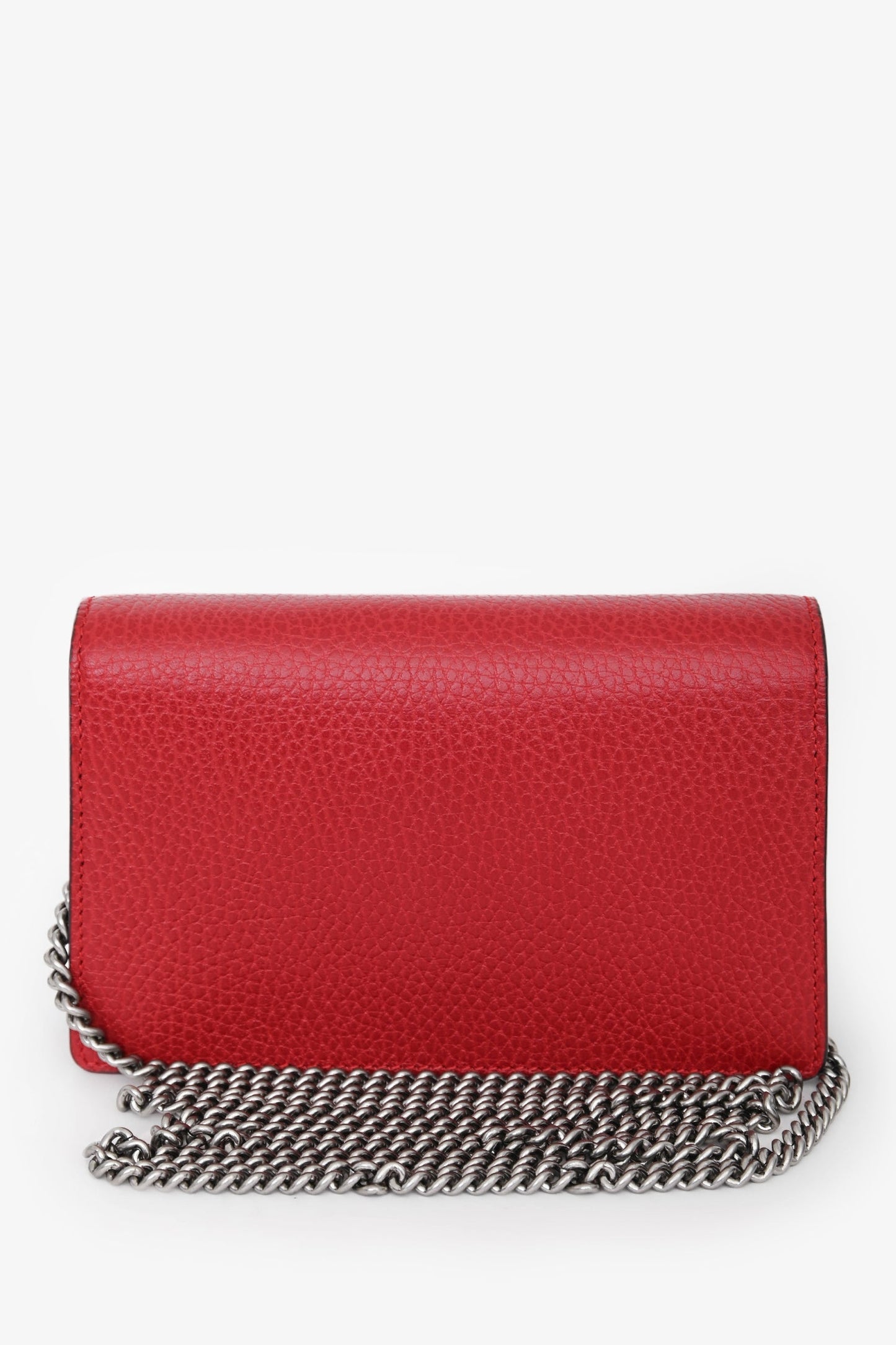Gucci Red Leather Dionysus Super Mini Crossbody Bag