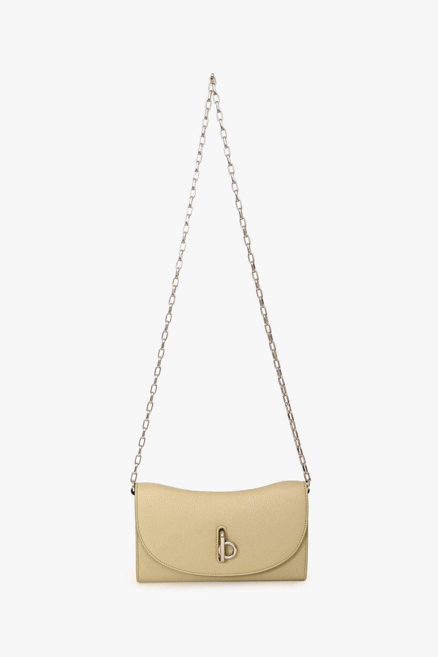 Burberry Light Green Leather Rocking Horse Wallet On Chain