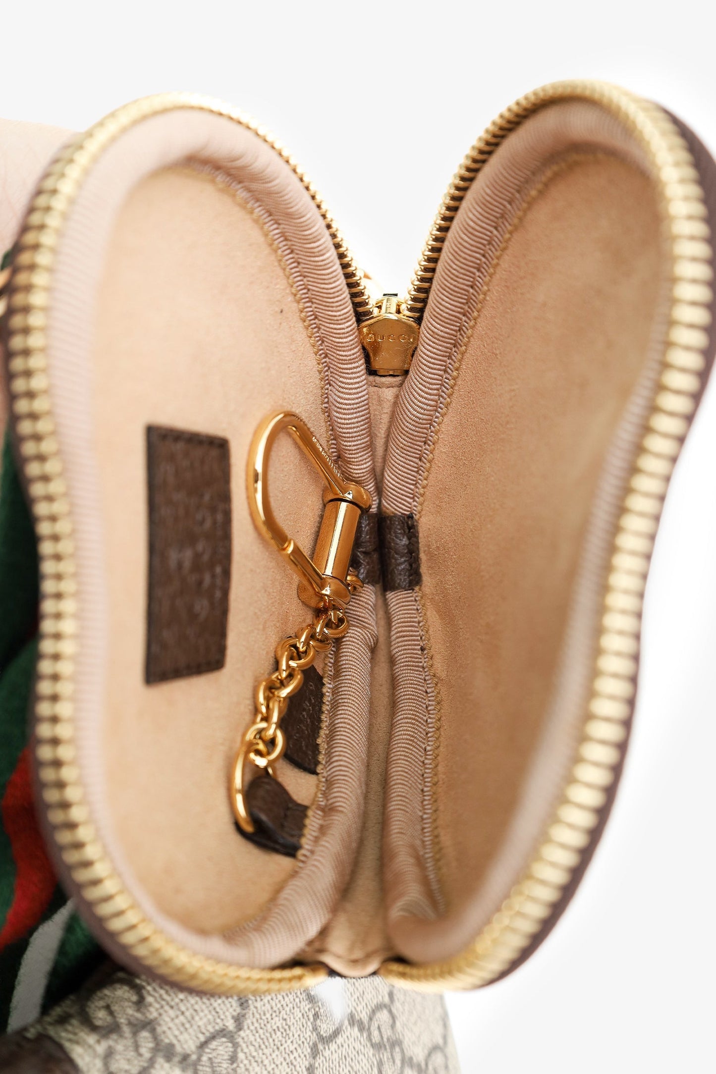 Gucci Monogram GG Supreme Web Ophidia Heart Belt Bag