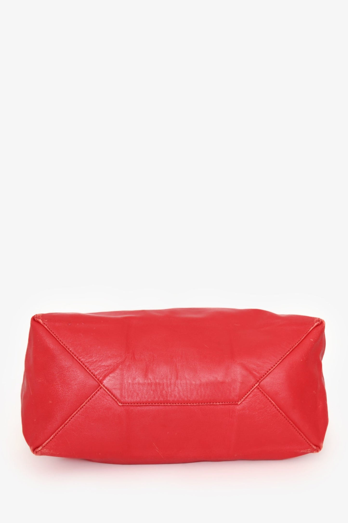 Celine Beige/Red Bicolour Leather Large Cabas Tote (As Is)